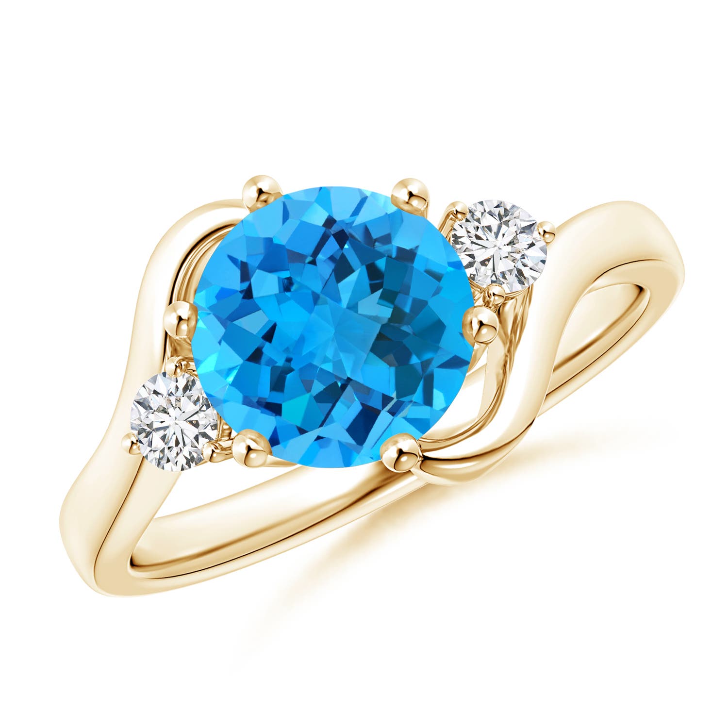 AAA - Swiss Blue Topaz / 2.39 CT / 14 KT Yellow Gold