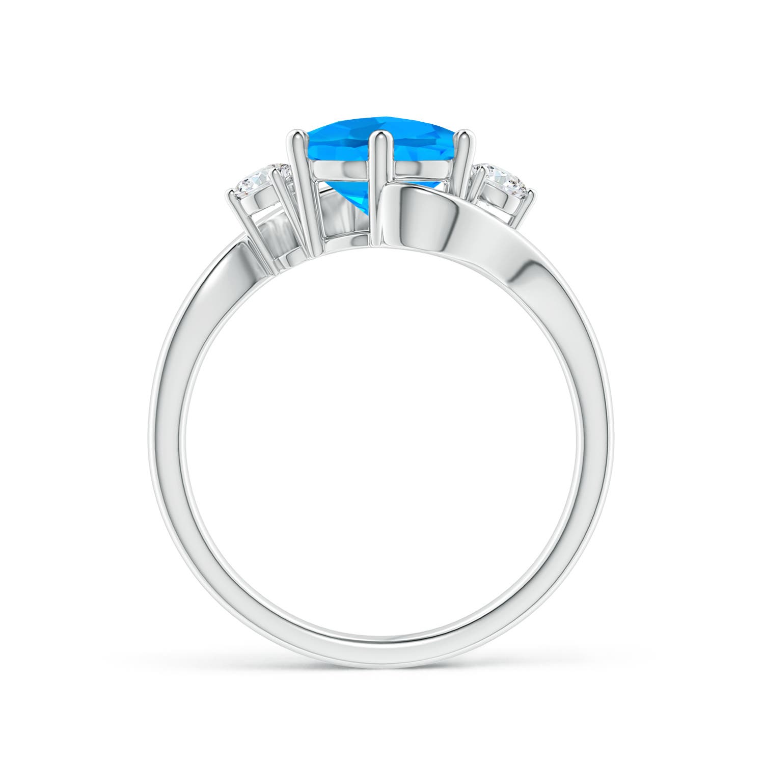 AAAA - Swiss Blue Topaz / 2.39 CT / 14 KT White Gold