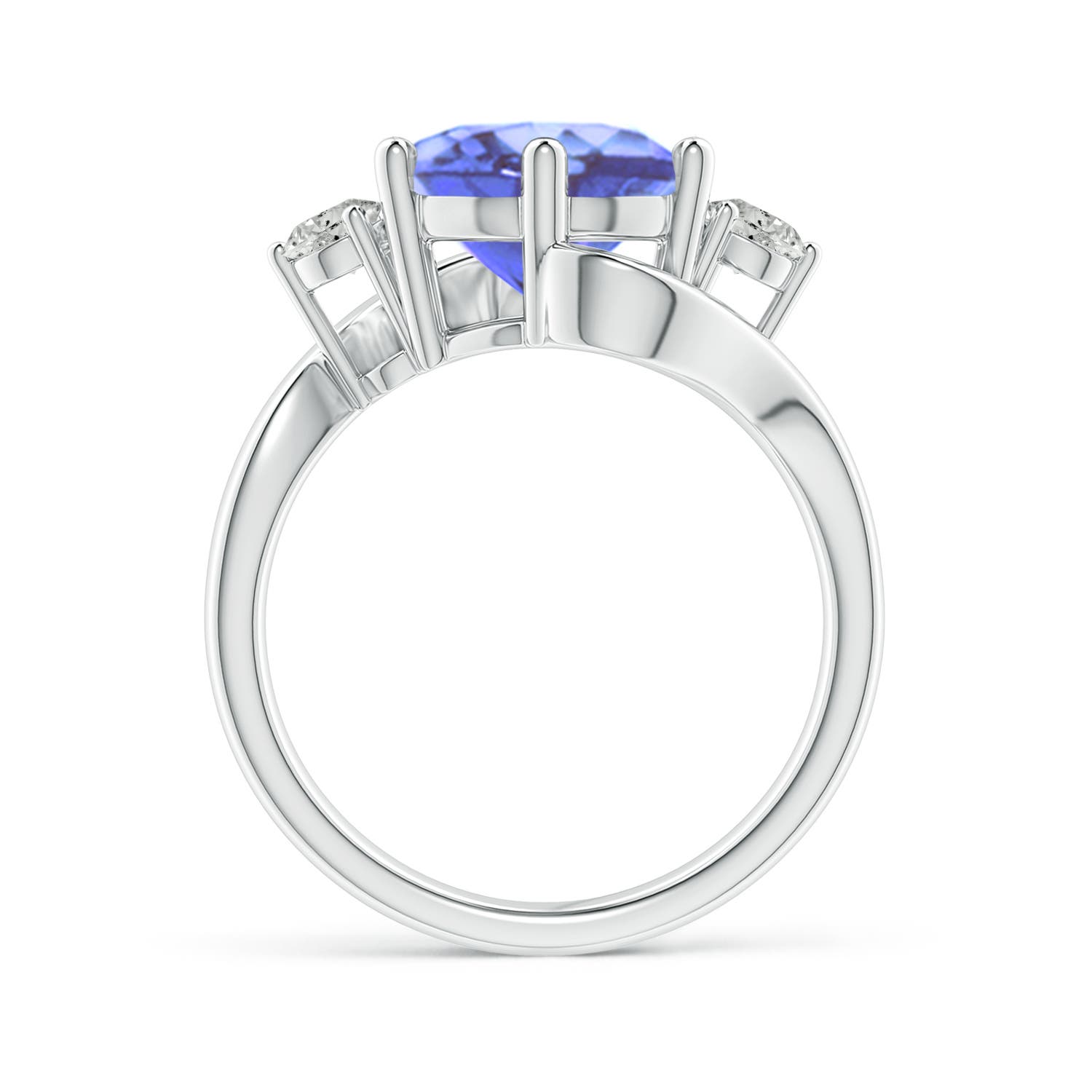 A - Tanzanite / 3.82 CT / 14 KT White Gold