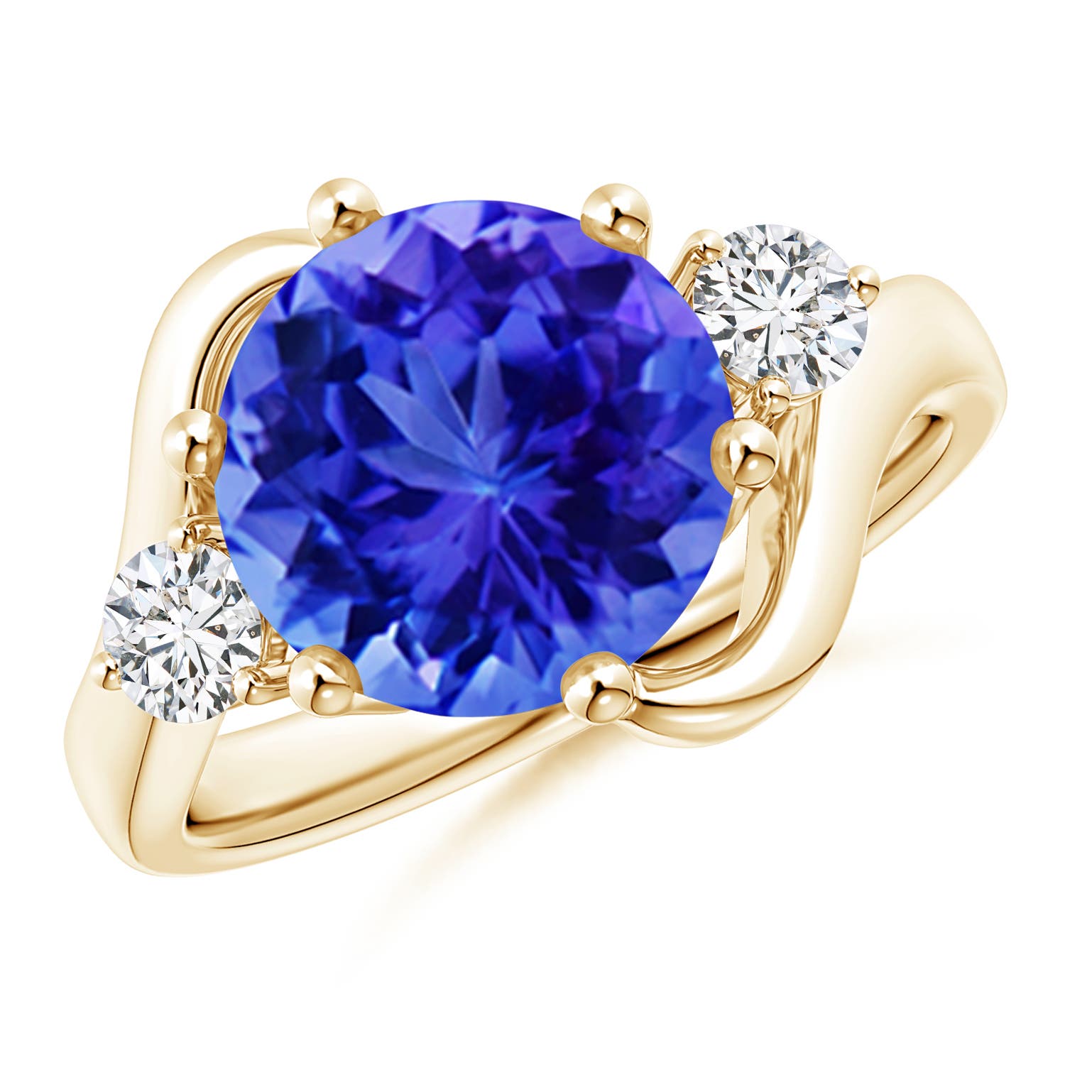 AAA - Tanzanite / 3.82 CT / 14 KT Yellow Gold