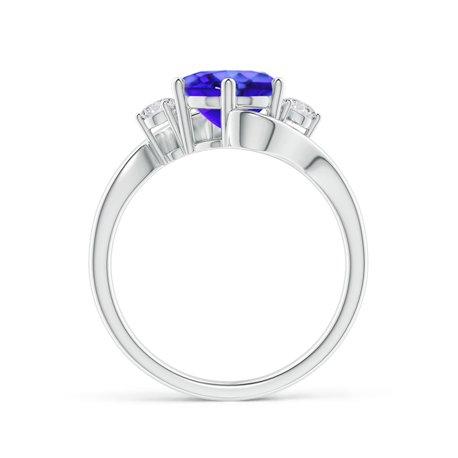 AAA - Tanzanite / 1.94 CT / 14 KT White Gold