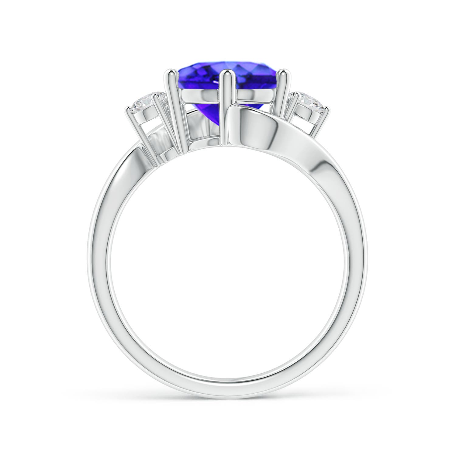 AAA - Tanzanite / 2.61 CT / 14 KT White Gold