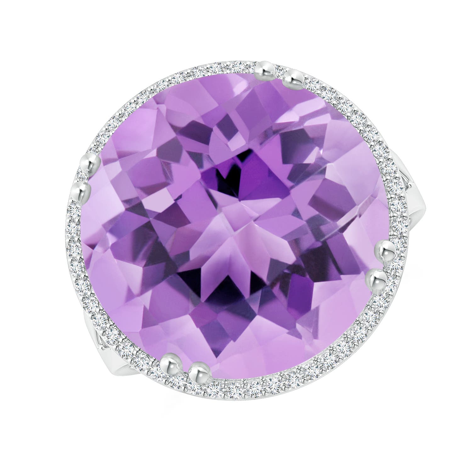 A - Amethyst / 15.18 CT / 14 KT White Gold