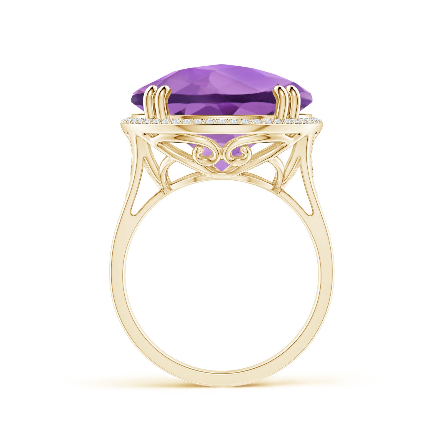 A - Amethyst / 15.18 CT / 14 KT Yellow Gold