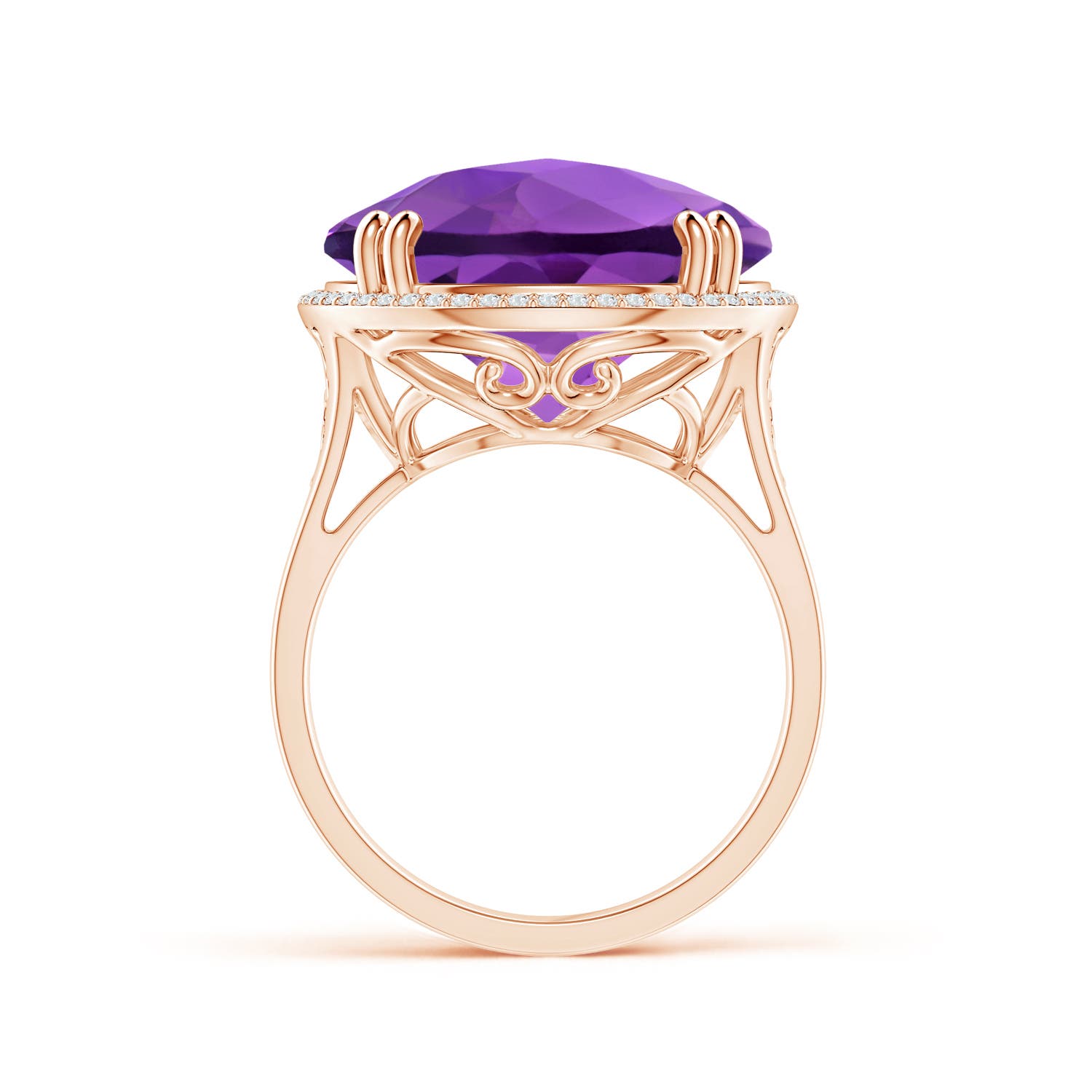 AA - Amethyst / 15.18 CT / 14 KT Rose Gold