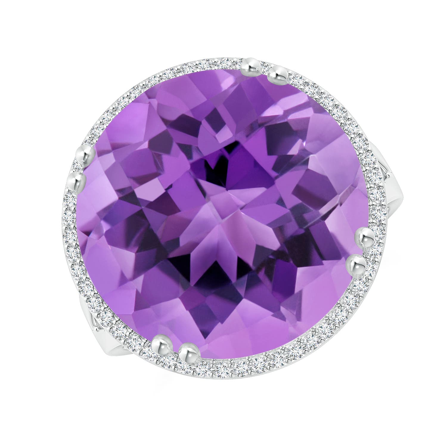 AA - Amethyst / 15.18 CT / 14 KT White Gold