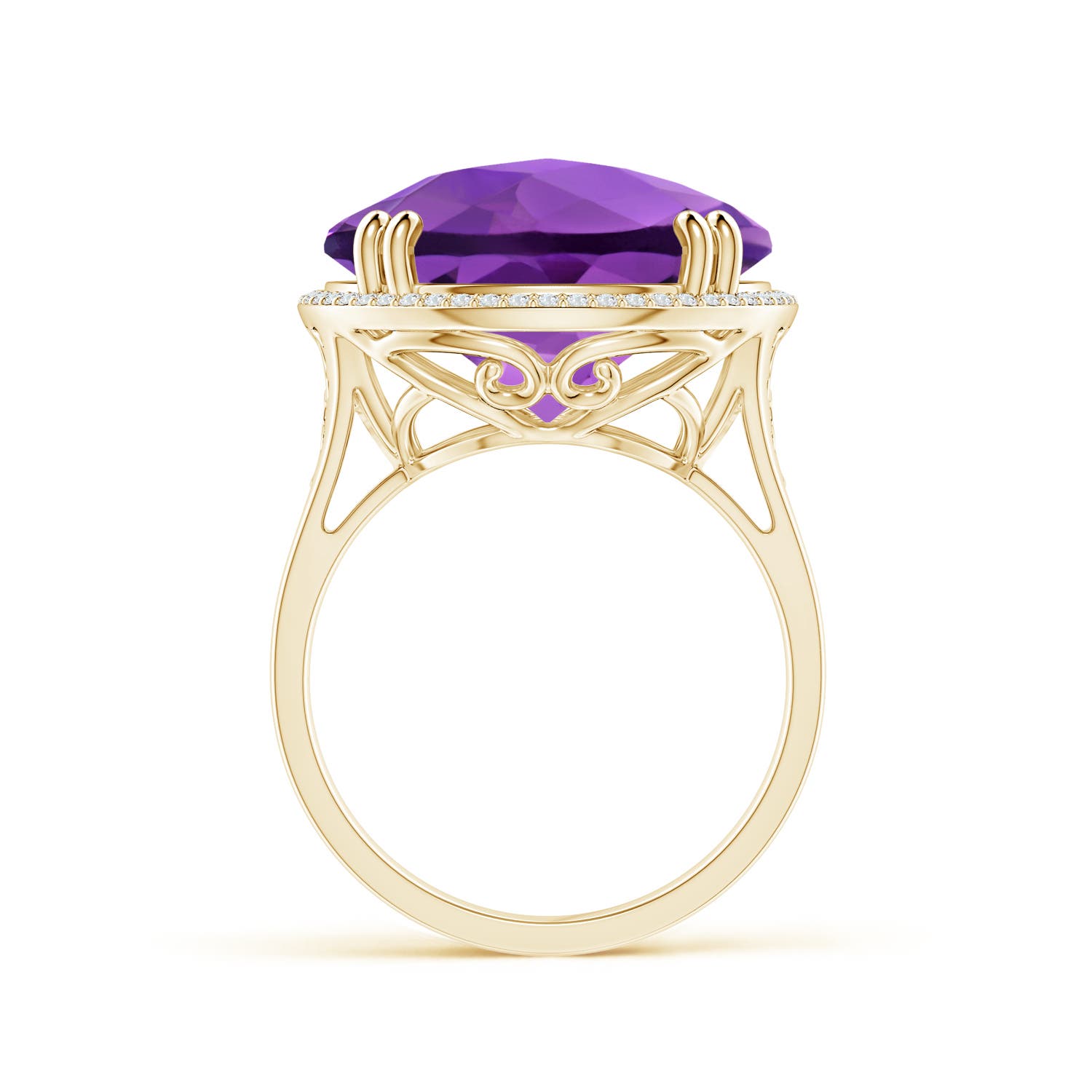 AA - Amethyst / 15.18 CT / 14 KT Yellow Gold