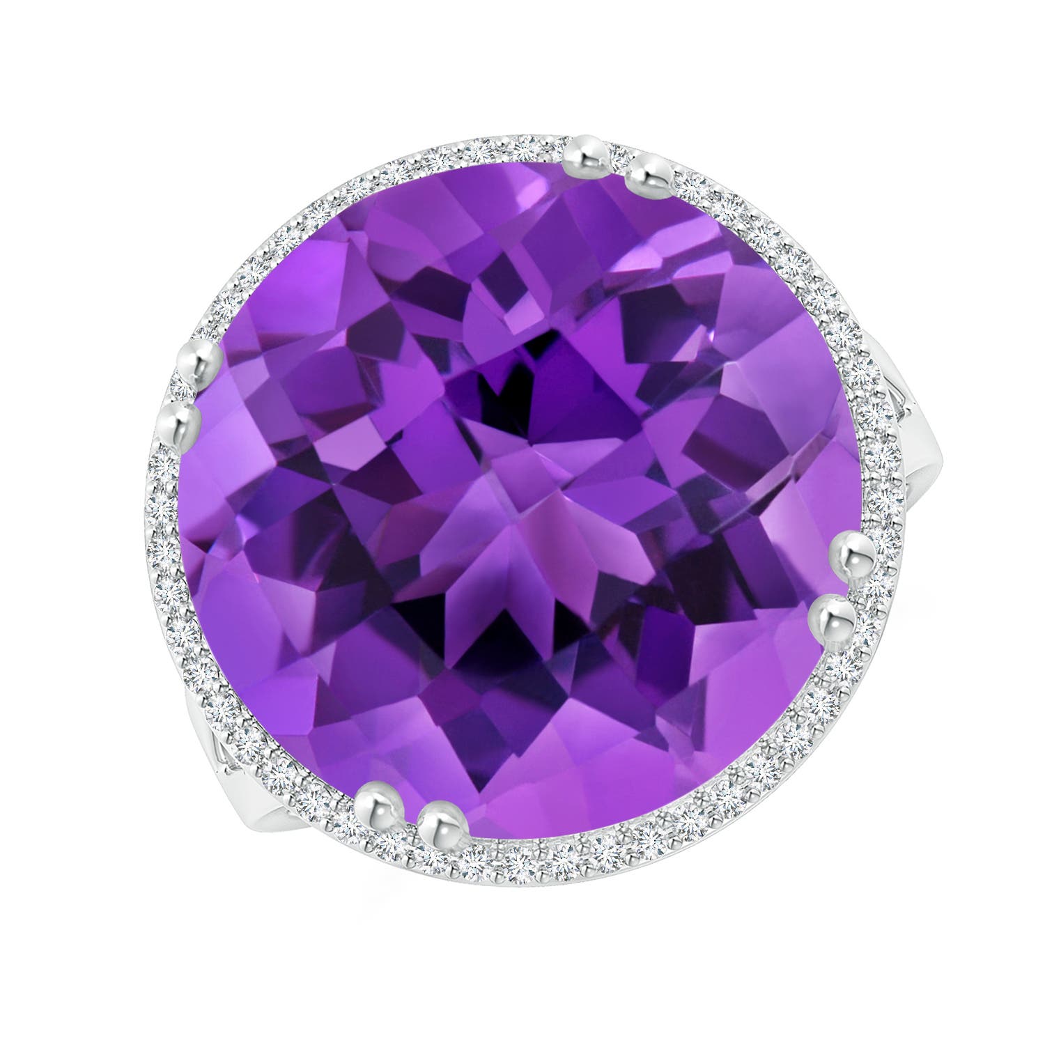 AAA - Amethyst / 15.18 CT / 14 KT White Gold