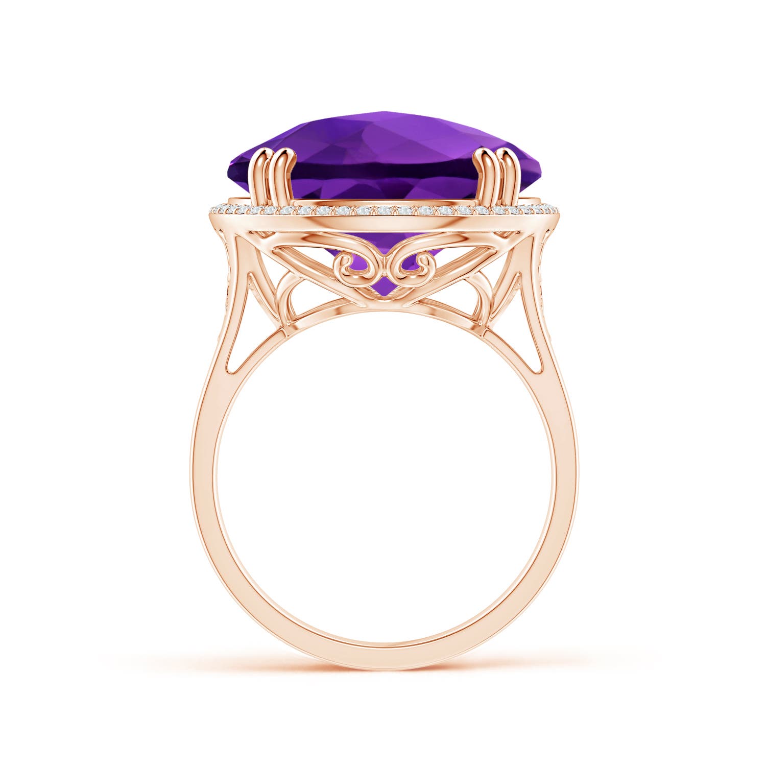 AAAA - Amethyst / 15.18 CT / 14 KT Rose Gold