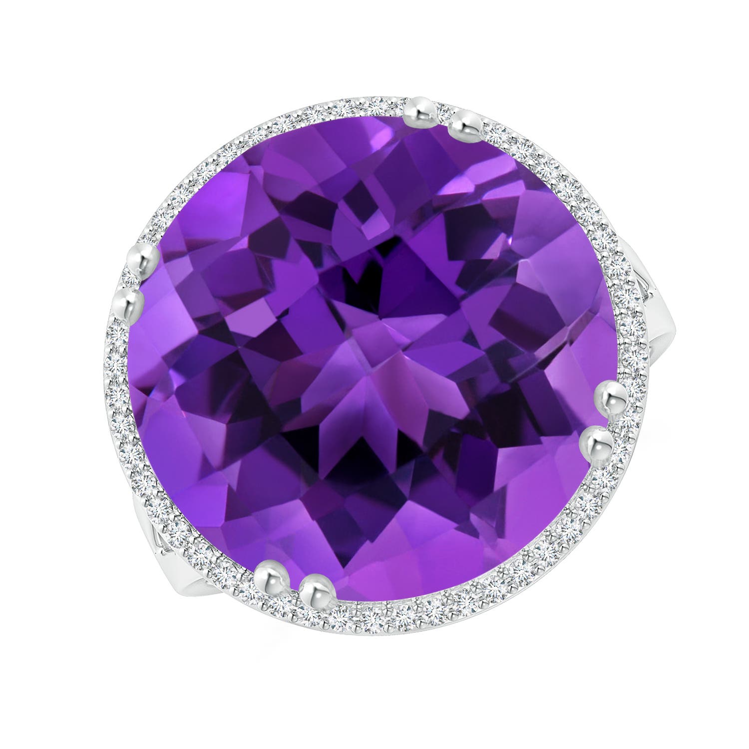 AAAA - Amethyst / 15.18 CT / 14 KT White Gold