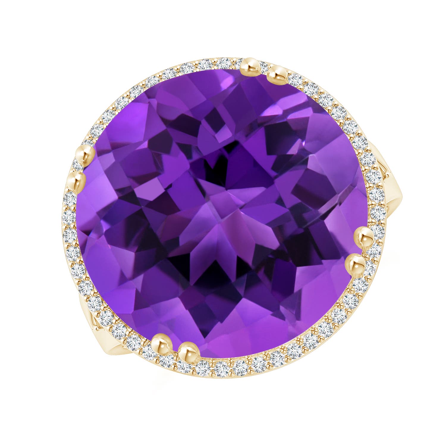 AAAA - Amethyst / 15.18 CT / 14 KT Yellow Gold