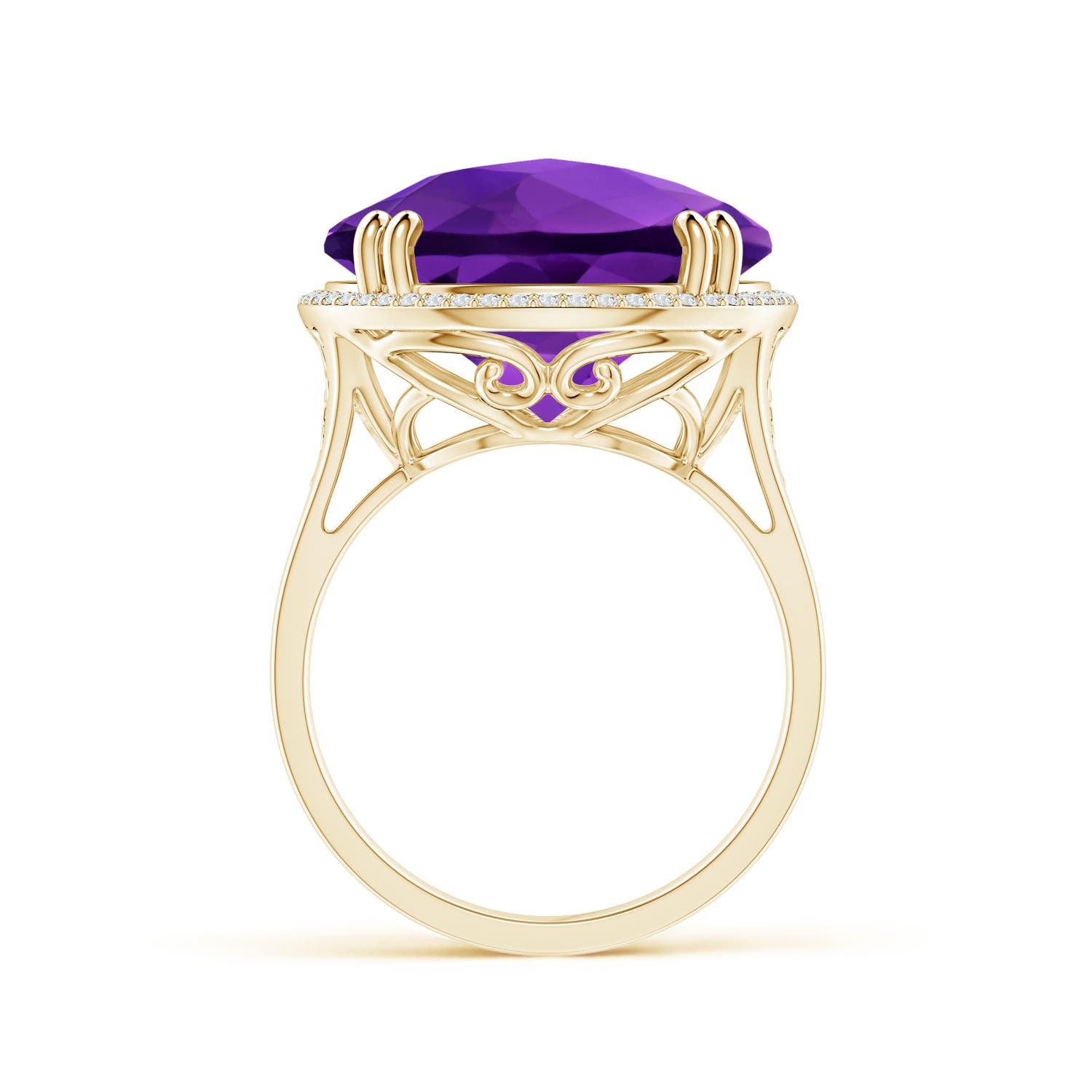 AAAA - Amethyst / 15.18 CT / 14 KT Yellow Gold