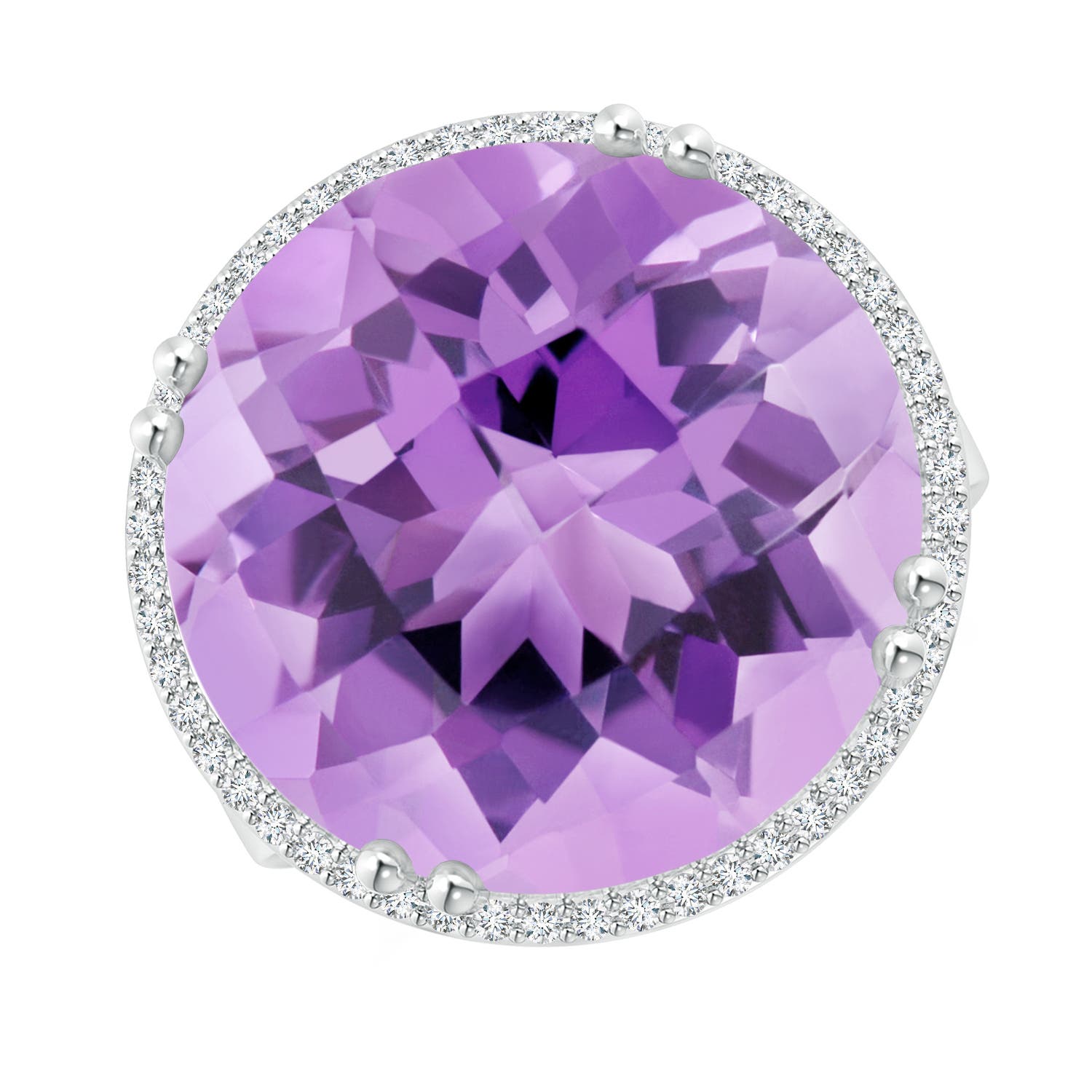 A - Amethyst / 18.23 CT / 14 KT White Gold