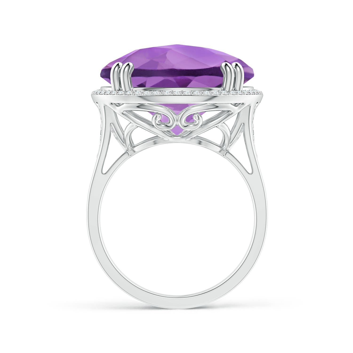 A - Amethyst / 18.23 CT / 14 KT White Gold
