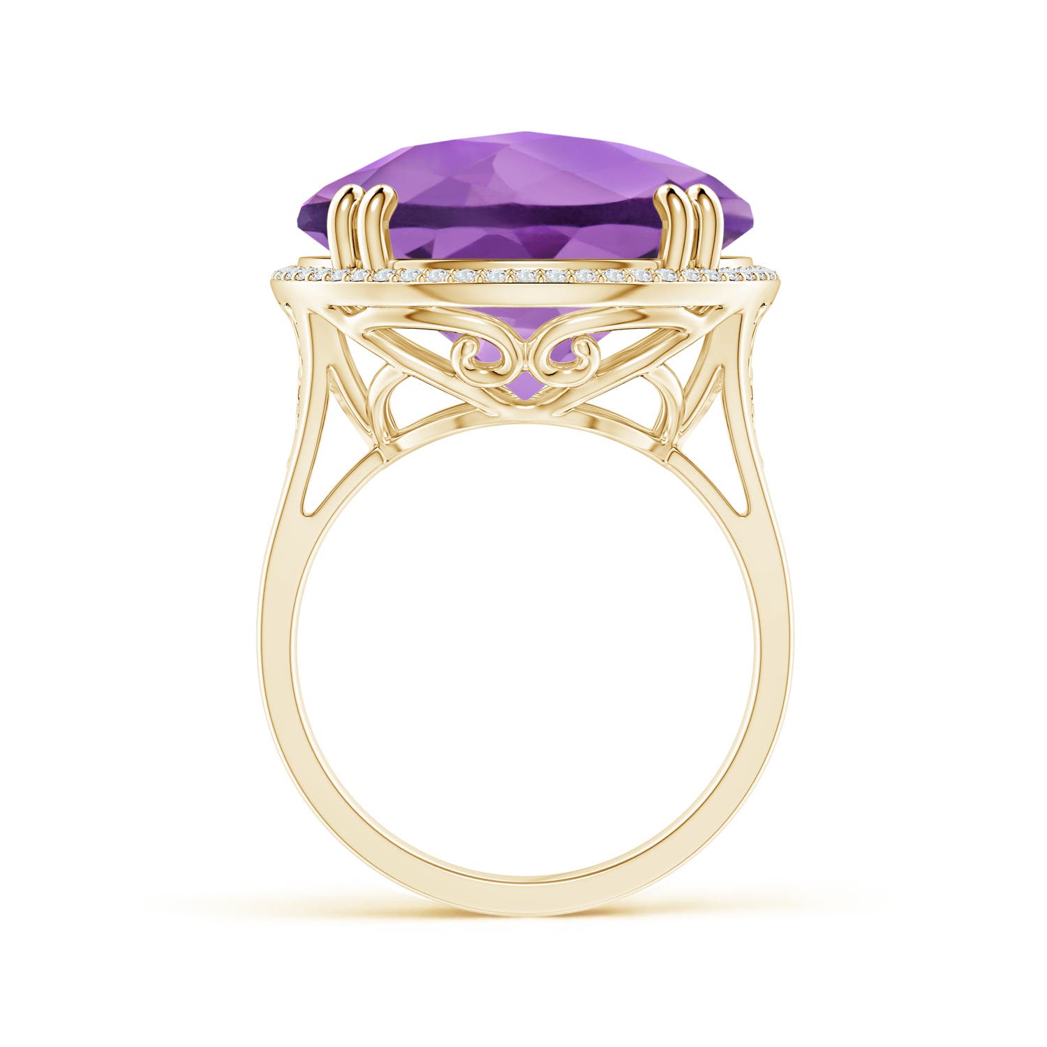 A - Amethyst / 18.23 CT / 14 KT Yellow Gold