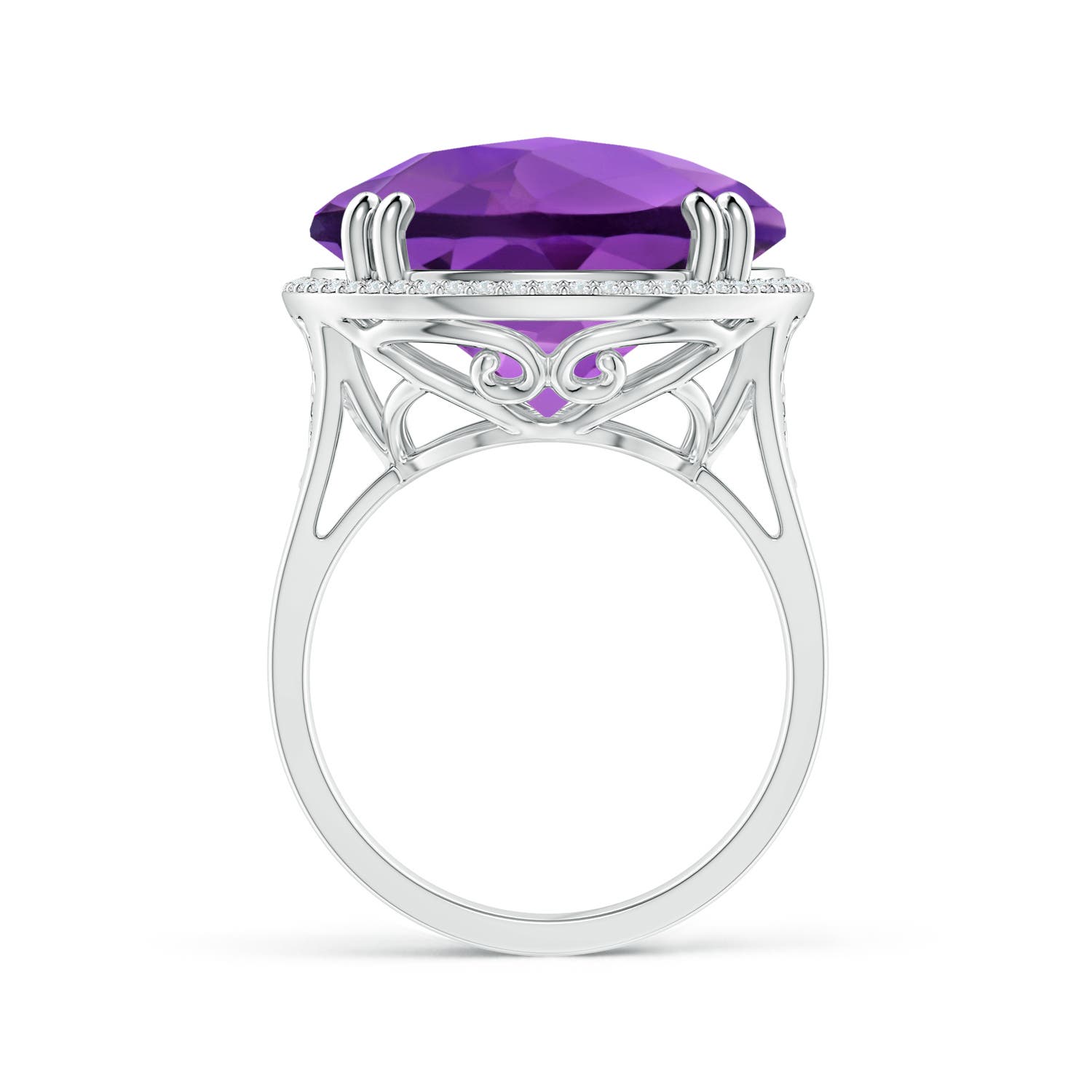 AA - Amethyst / 18.23 CT / 14 KT White Gold