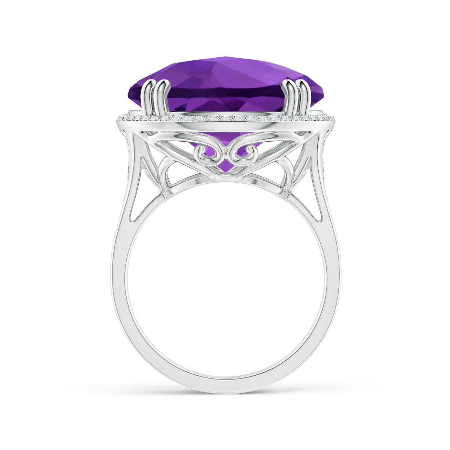 AAA - Amethyst / 18.23 CT / 14 KT White Gold