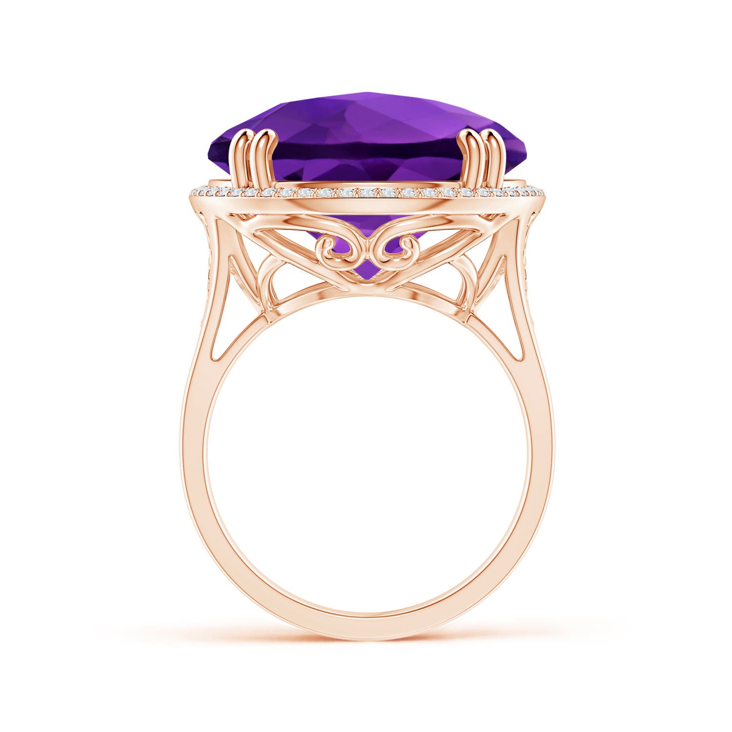 AAAA - Amethyst / 18.23 CT / 14 KT Rose Gold