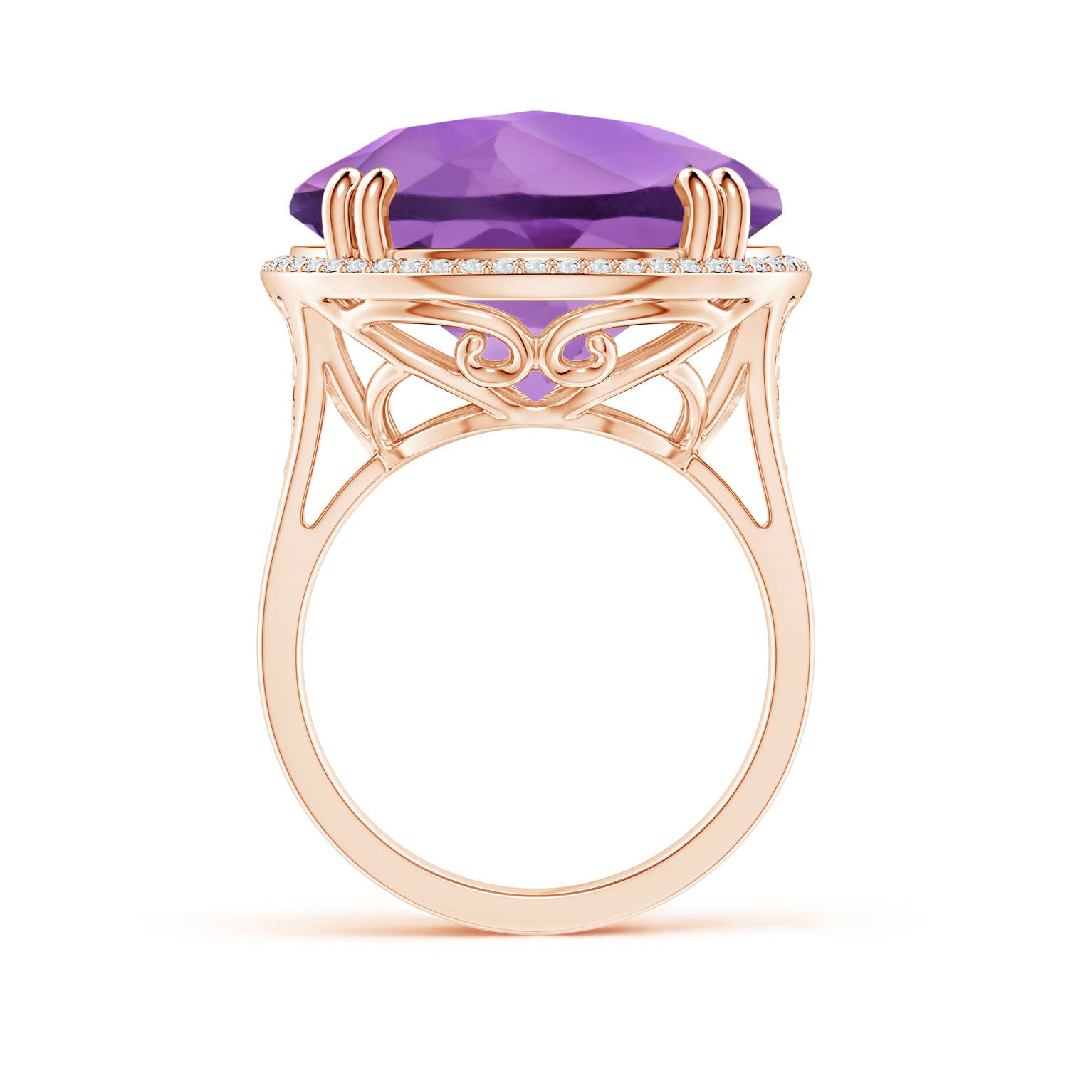 A - Amethyst / 21.26 CT / 14 KT Rose Gold