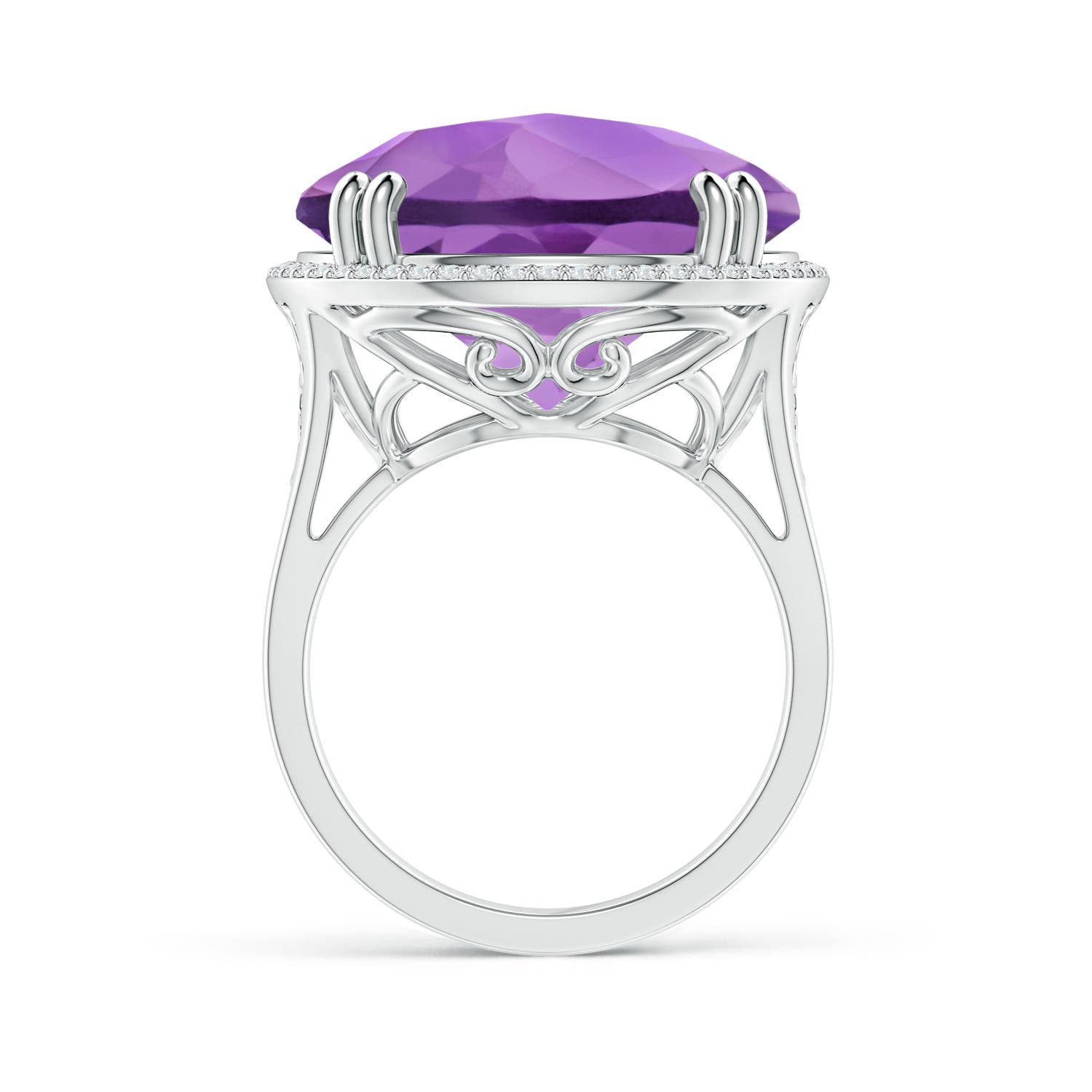 A - Amethyst / 21.26 CT / 14 KT White Gold