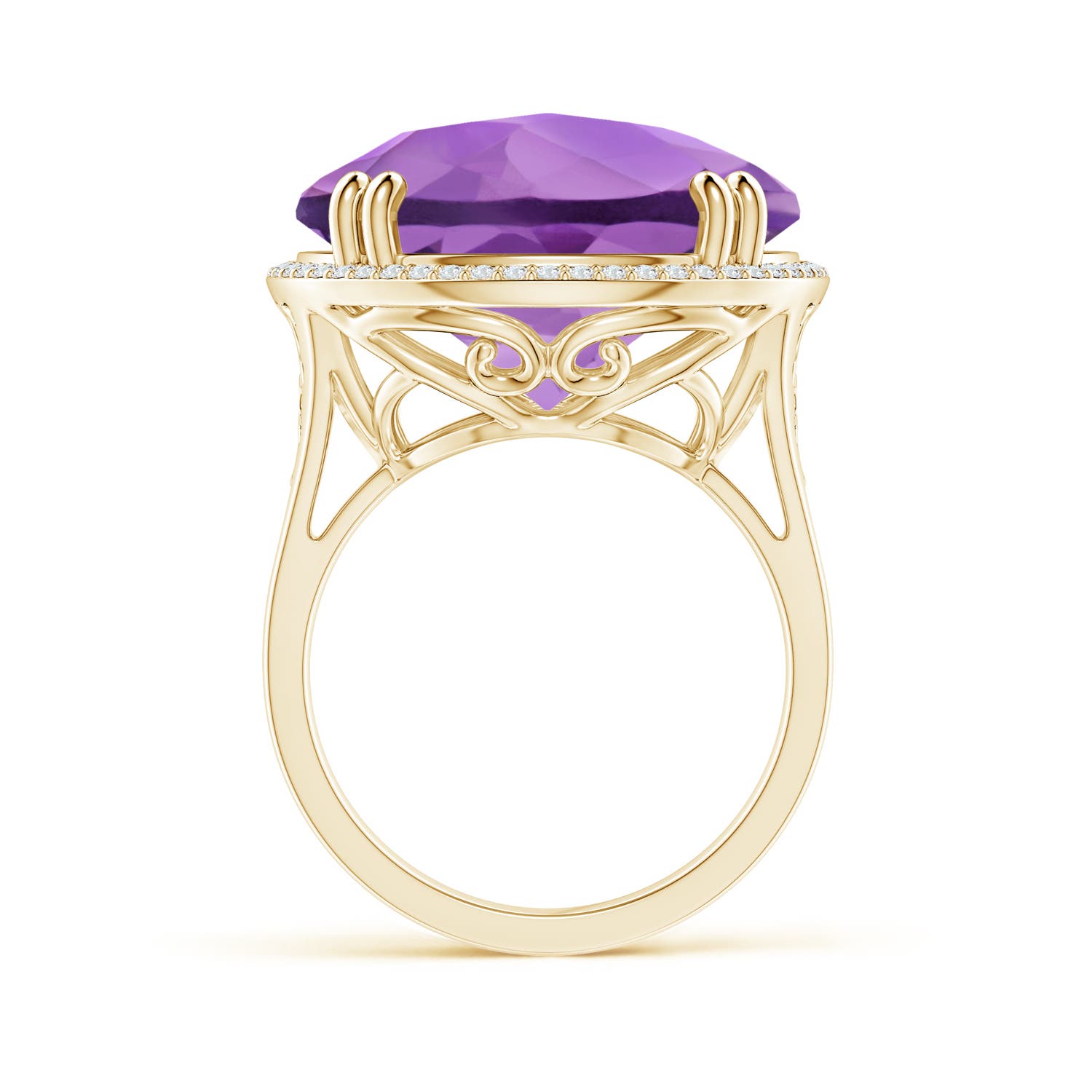 A - Amethyst / 21.26 CT / 14 KT Yellow Gold