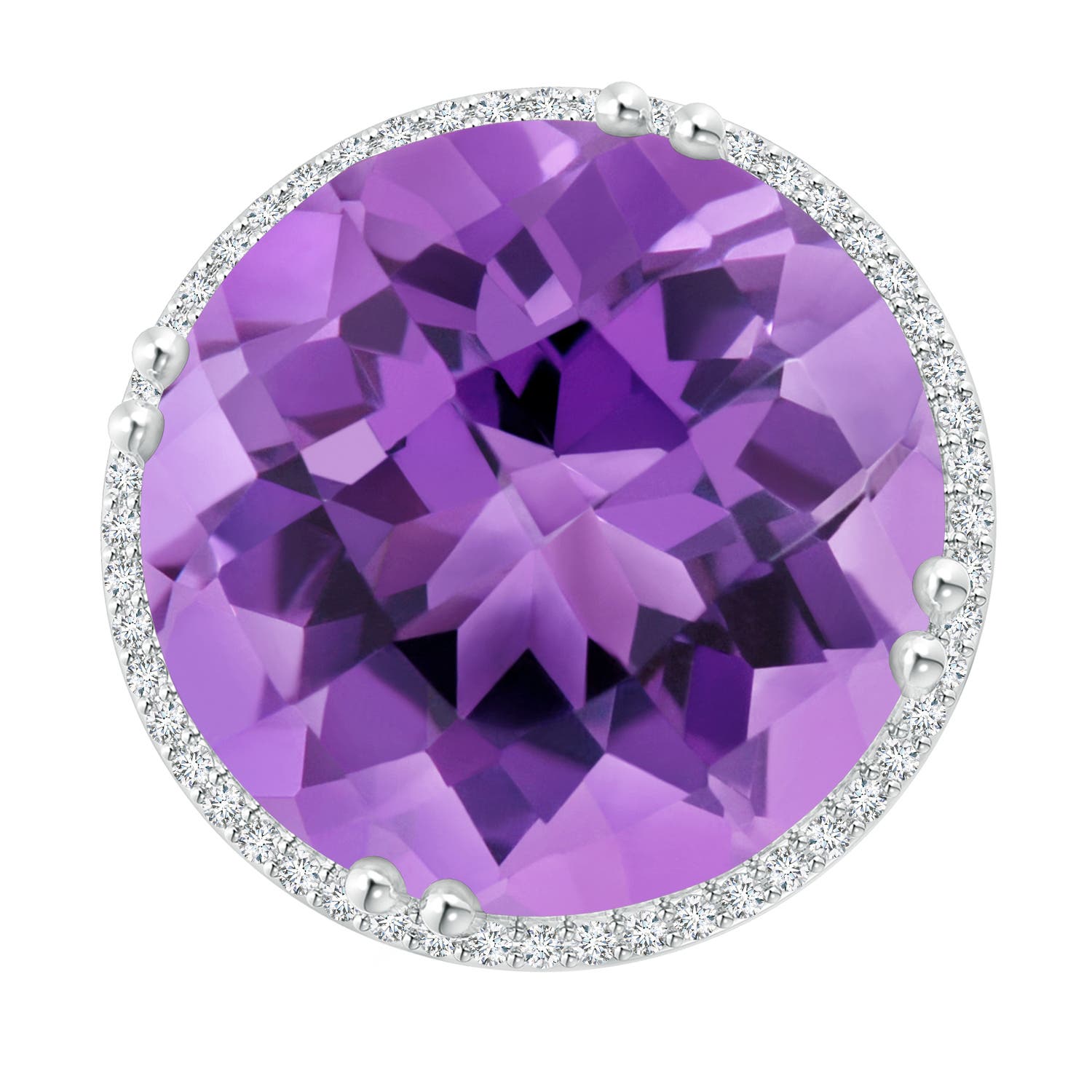 AA - Amethyst / 21.26 CT / 14 KT White Gold