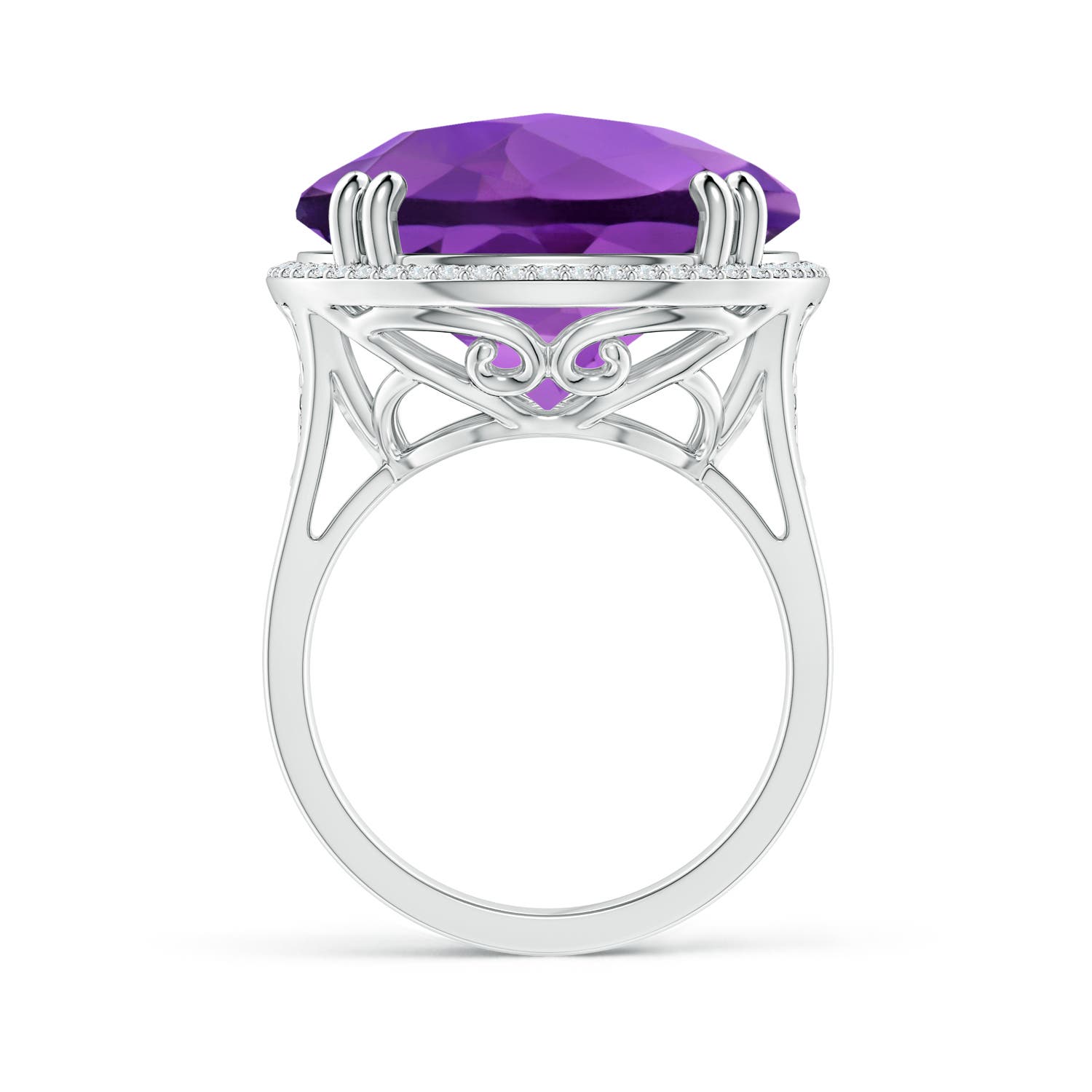 AA - Amethyst / 21.26 CT / 14 KT White Gold