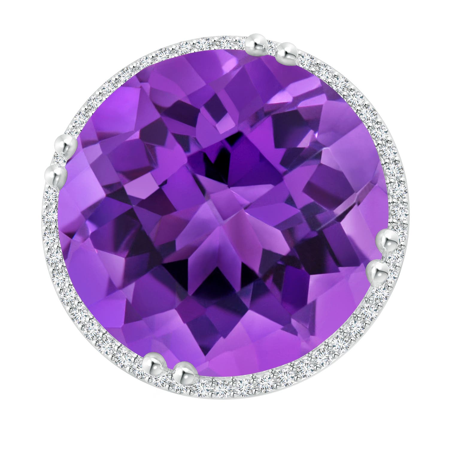 AAA - Amethyst / 21.26 CT / 14 KT White Gold