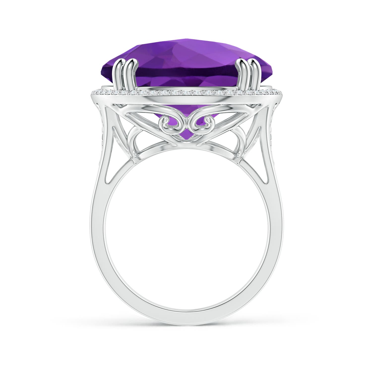 AAA - Amethyst / 21.26 CT / 14 KT White Gold