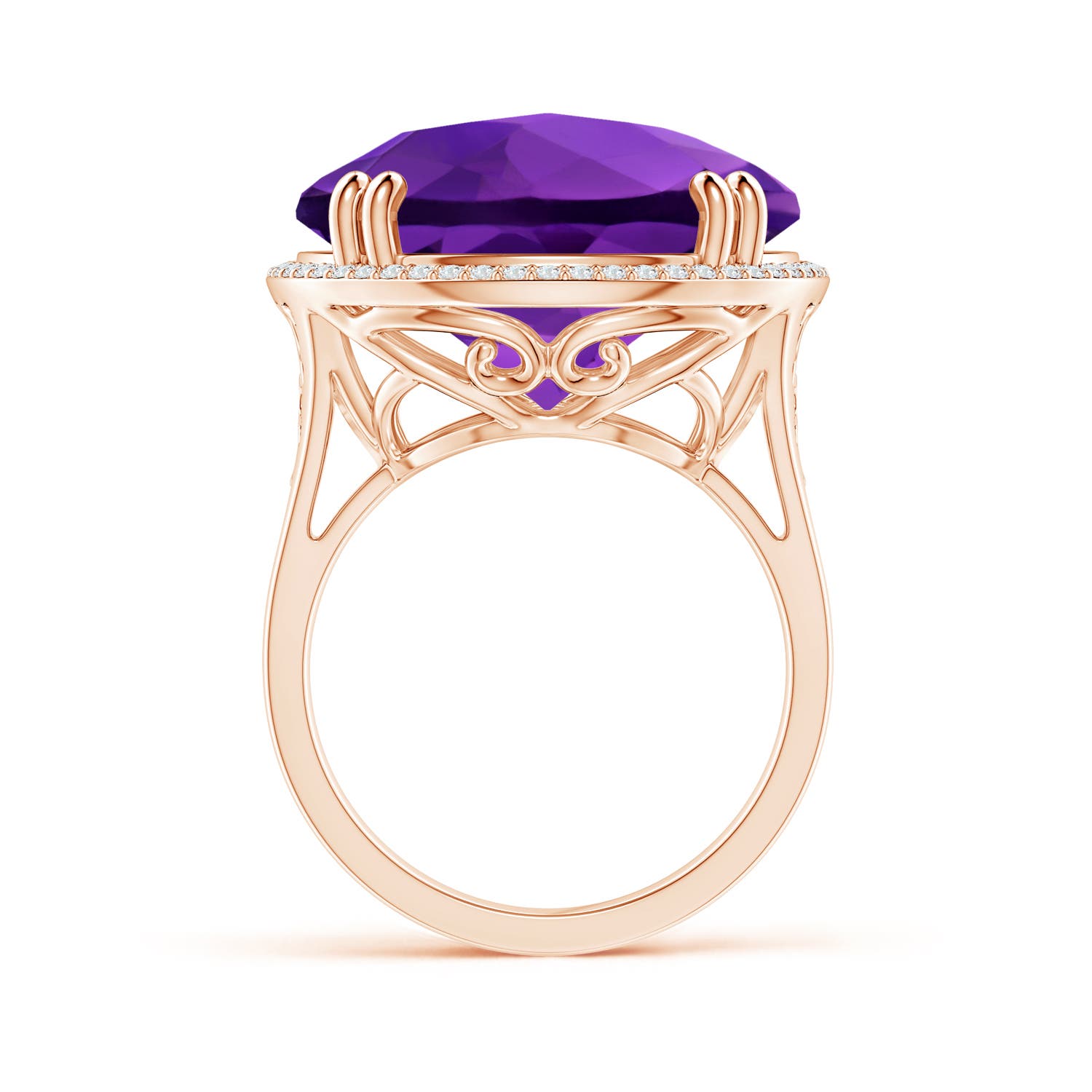 AAAA - Amethyst / 21.26 CT / 14 KT Rose Gold