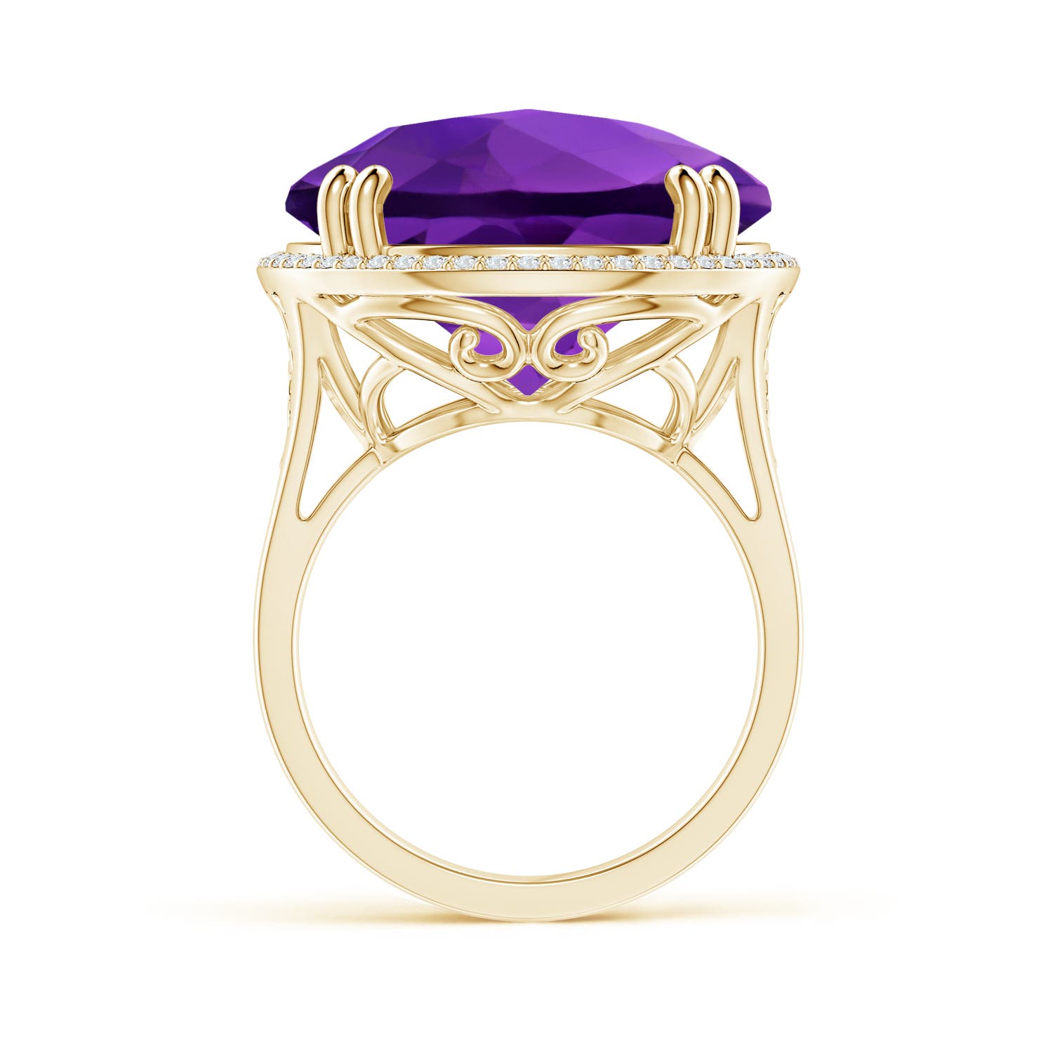 AAAA - Amethyst / 21.26 CT / 14 KT Yellow Gold