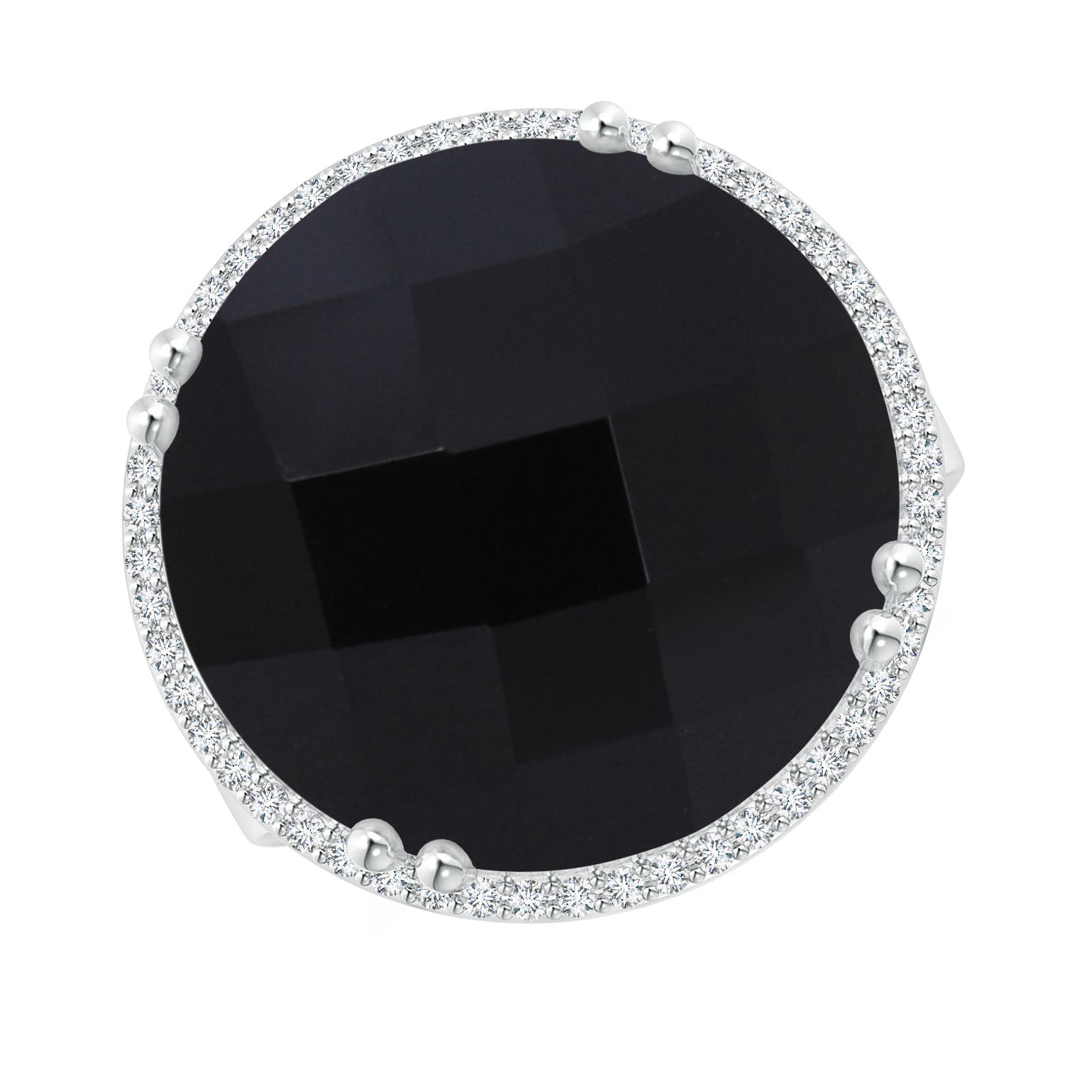 AAA - Black Onyx / 12.21 CT / 14 KT White Gold