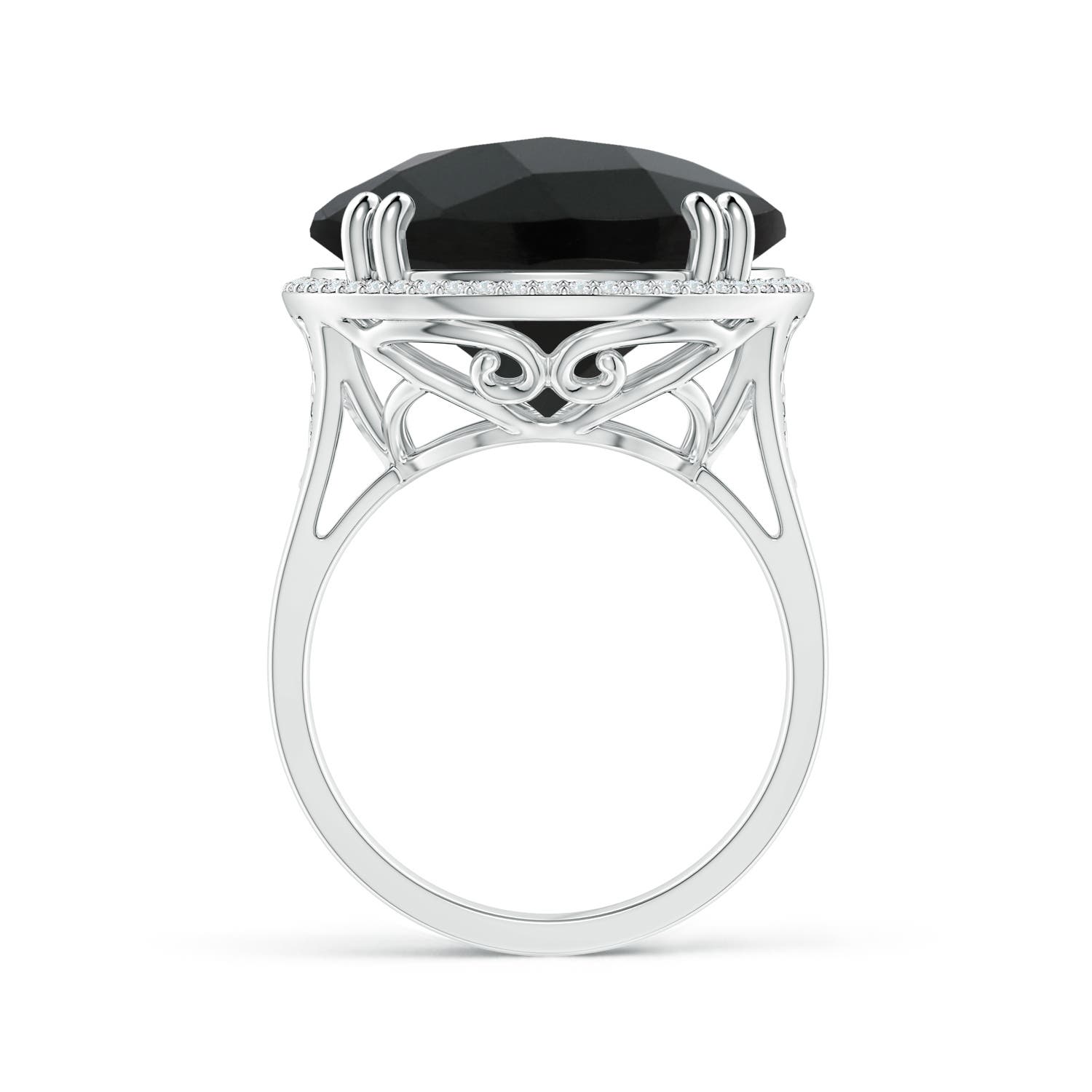 AAA - Black Onyx / 12.21 CT / 14 KT White Gold