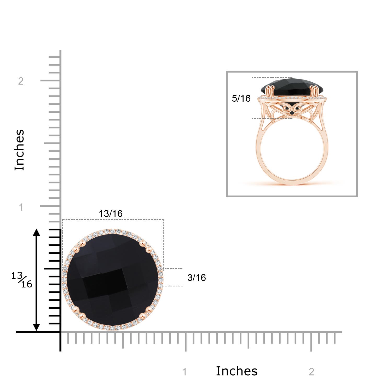 AAA - Black Onyx / 14.26 CT / 14 KT Rose Gold