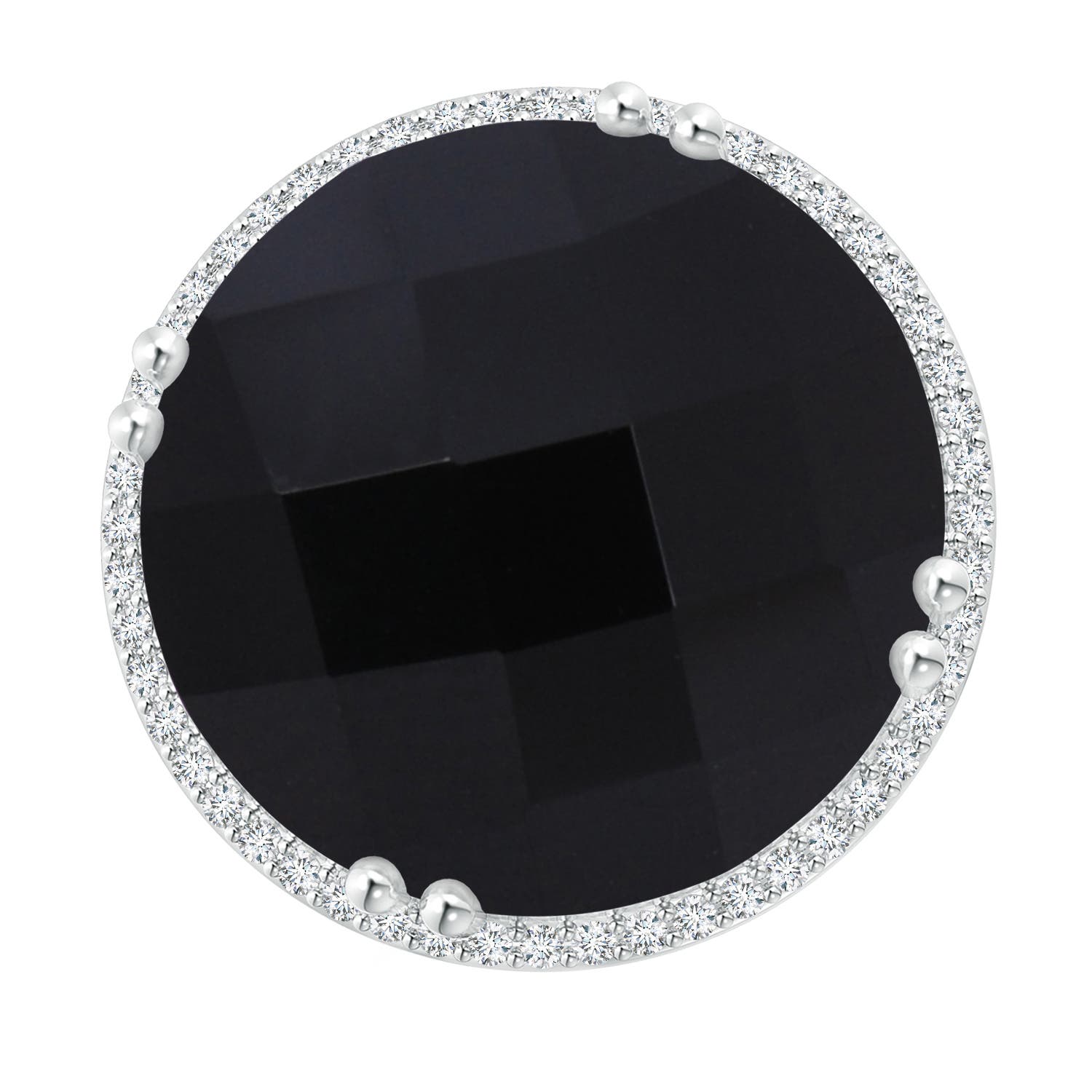 AAA - Black Onyx / 14.26 CT / 14 KT White Gold