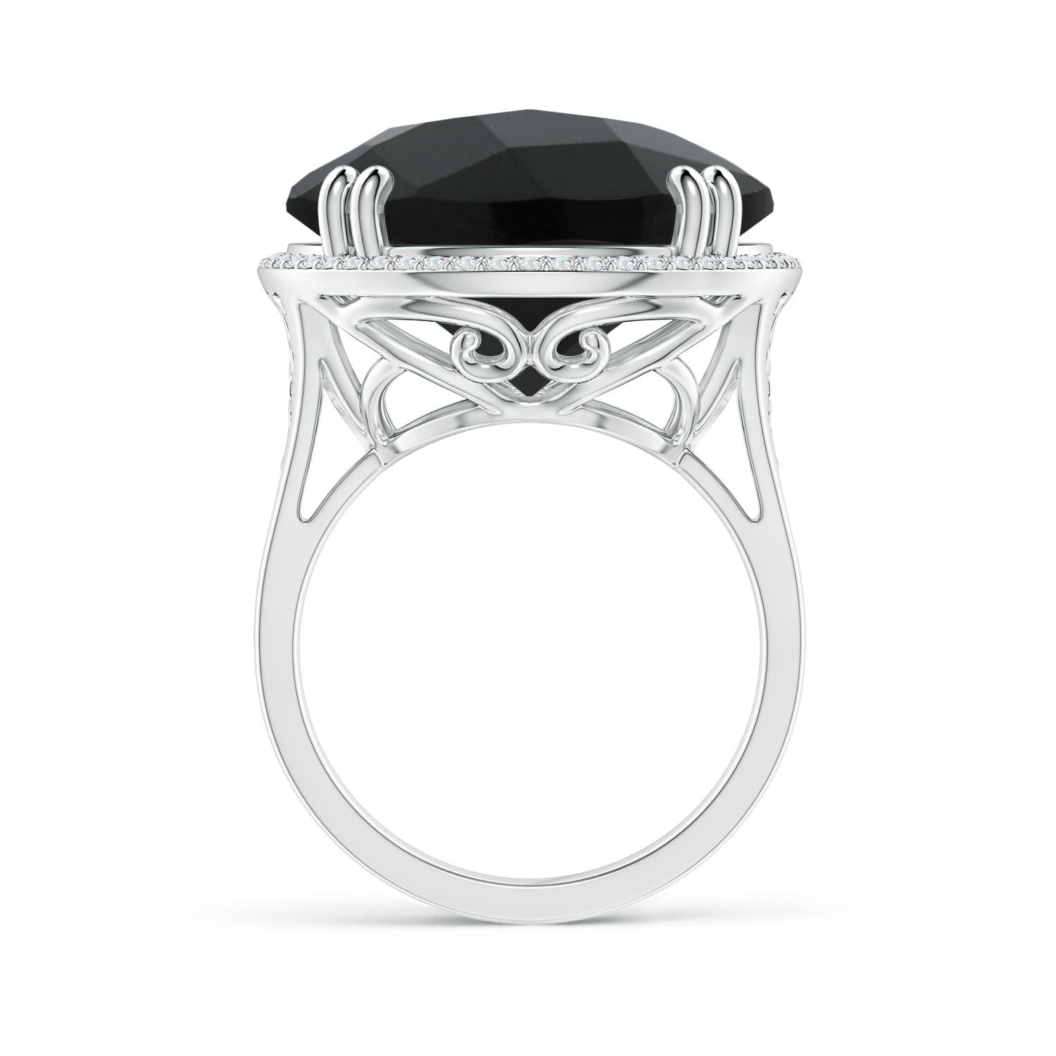 AAA - Black Onyx / 14.26 CT / 14 KT White Gold