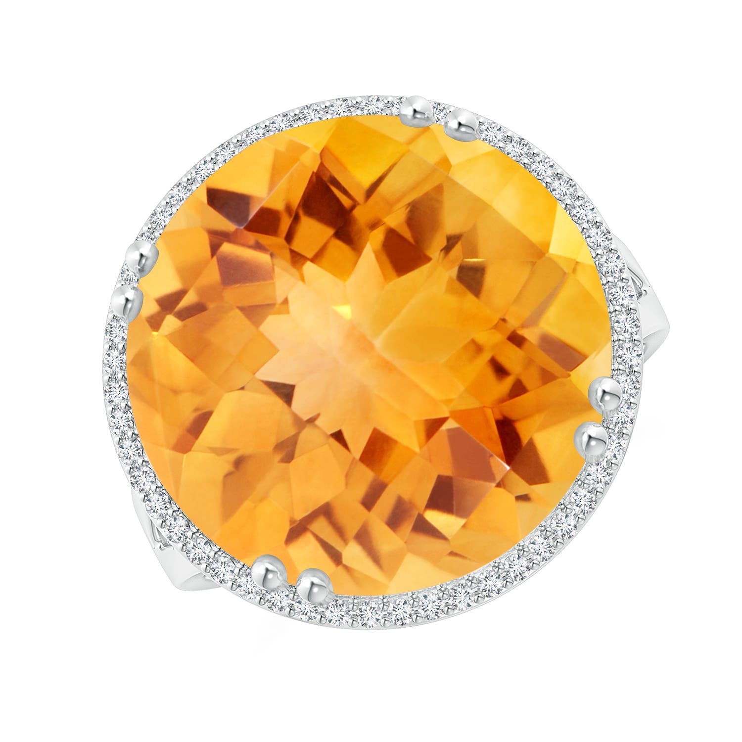 AA - Citrine / 12.16 CT / 14 KT White Gold