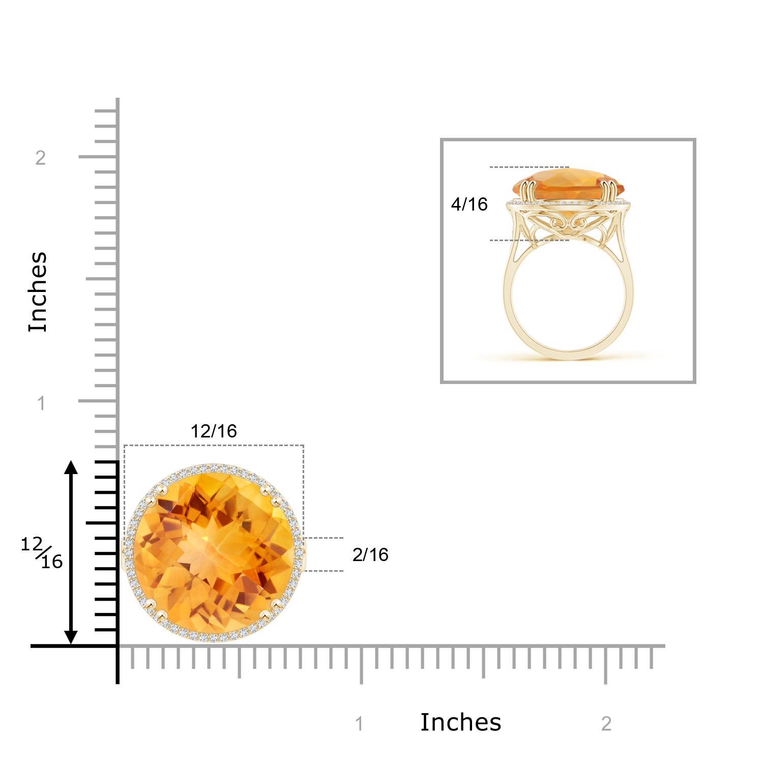 AA - Citrine / 12.16 CT / 14 KT Yellow Gold