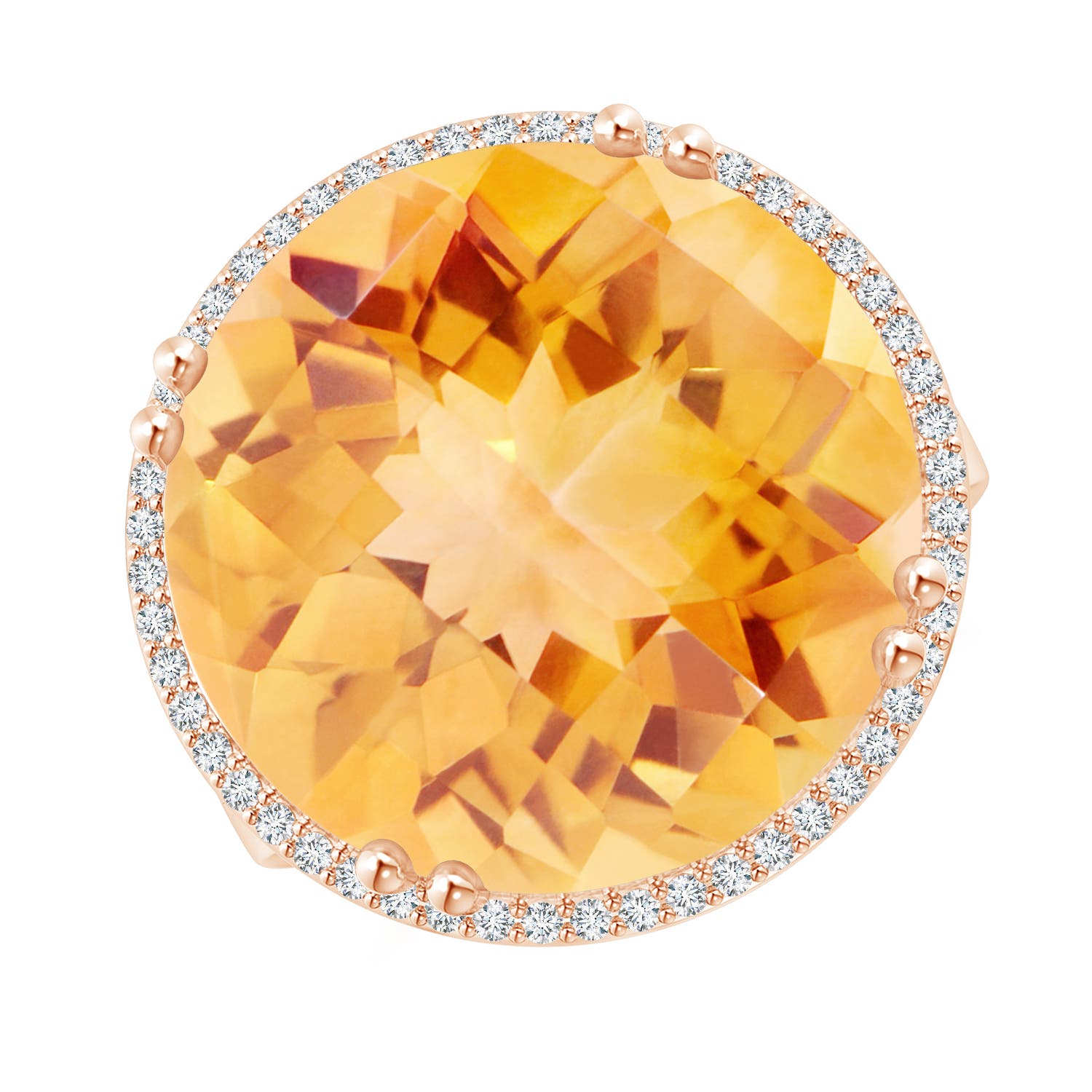 A - Citrine / 14.71 CT / 14 KT Rose Gold