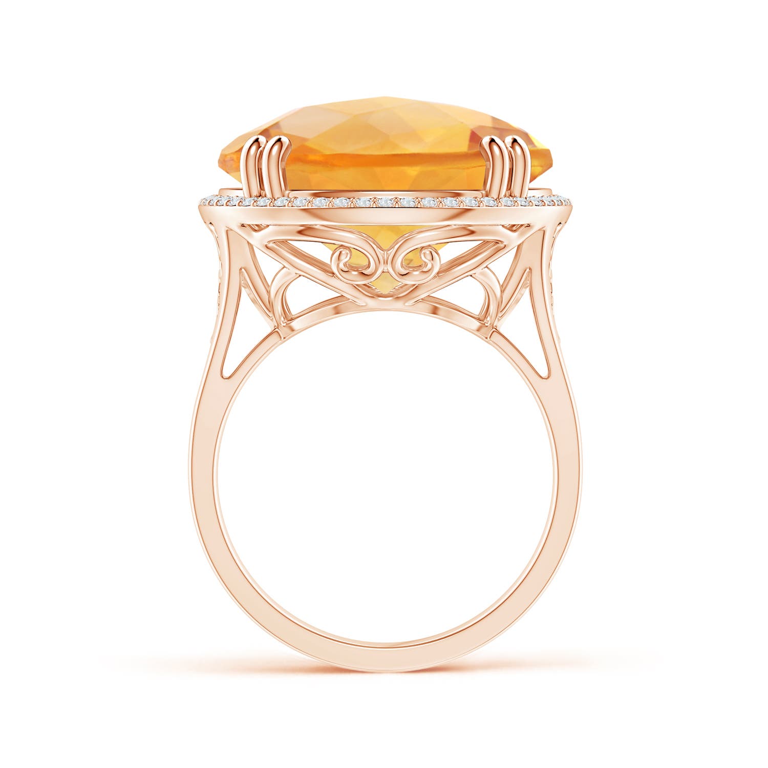 A - Citrine / 14.71 CT / 14 KT Rose Gold