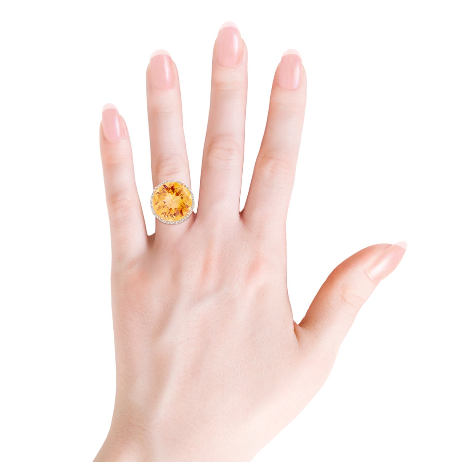 A - Citrine / 14.71 CT / 14 KT Rose Gold