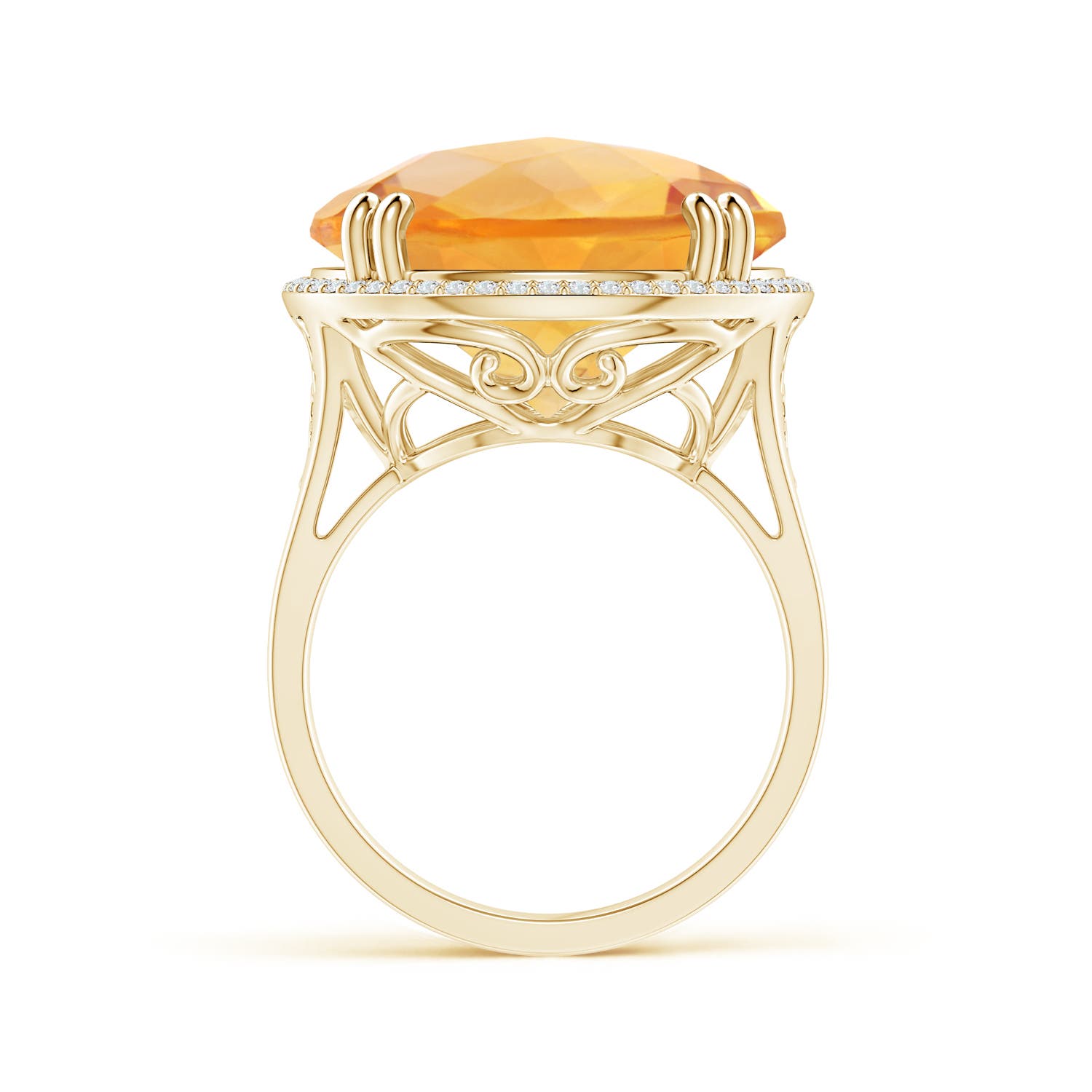 A - Citrine / 14.71 CT / 14 KT Yellow Gold