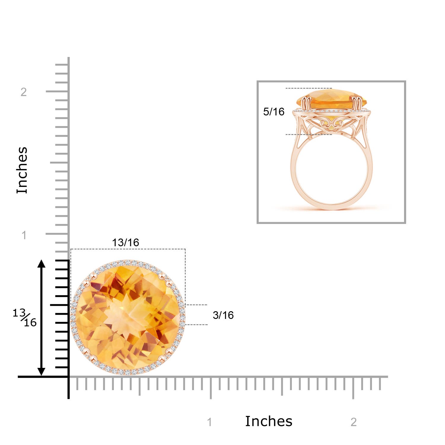 A - Citrine / 29.26 CT / 14 KT Rose Gold