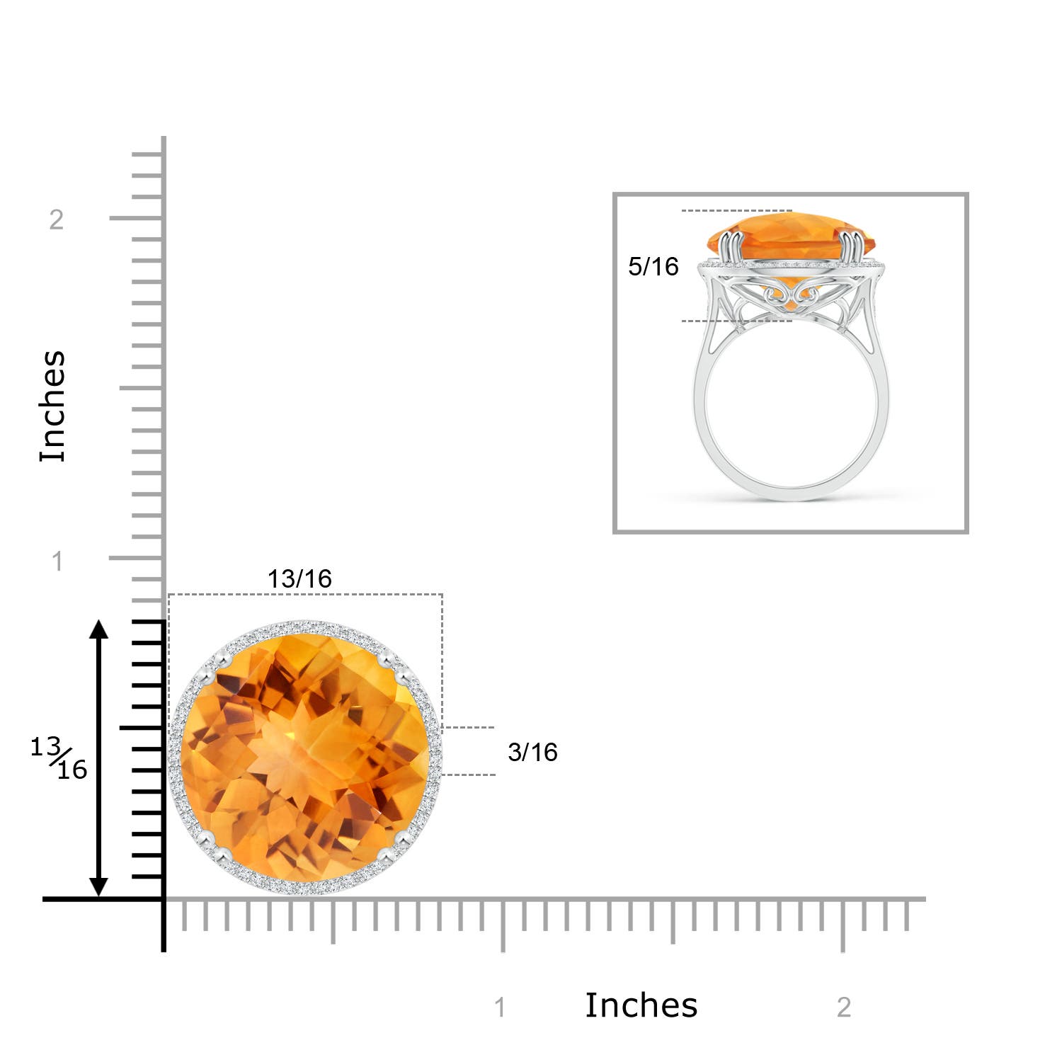 AAA - Citrine / 29.26 CT / 14 KT White Gold