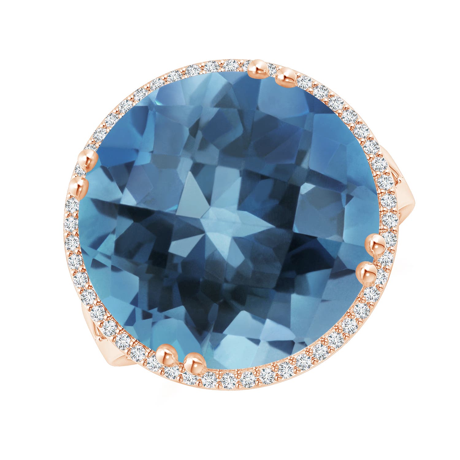 A - London Blue Topaz / 16.66 CT / 14 KT Rose Gold