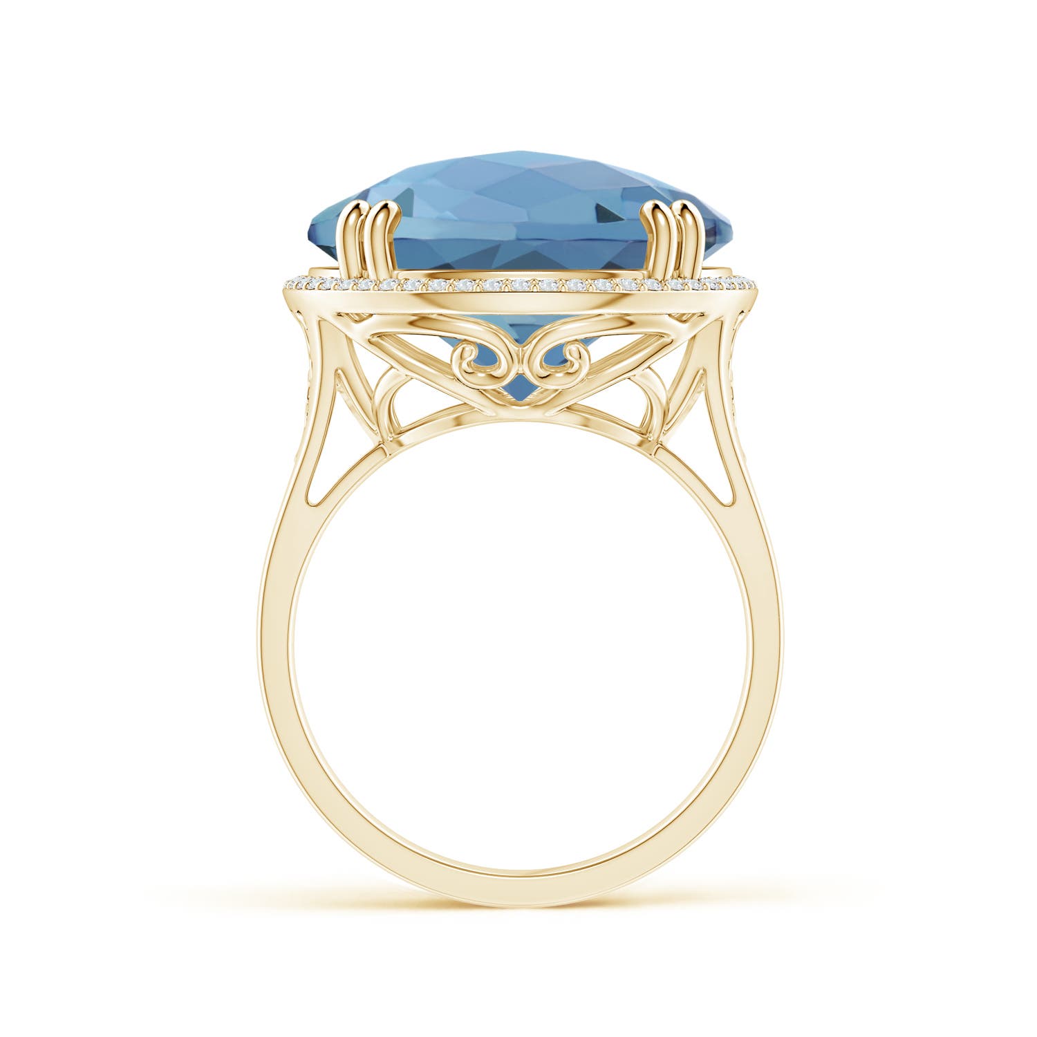 A - London Blue Topaz / 16.66 CT / 14 KT Yellow Gold