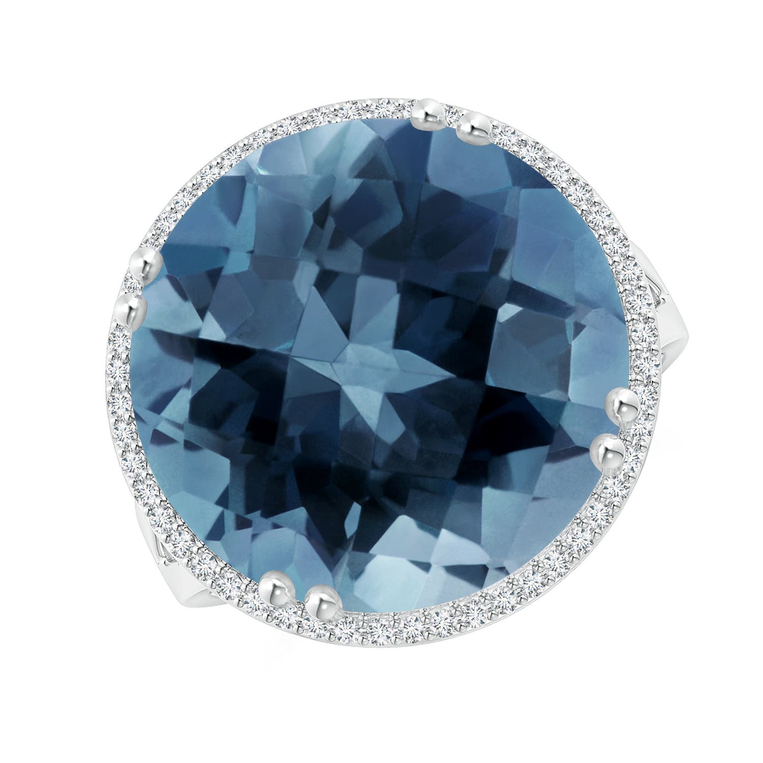 AA - London Blue Topaz / 16.66 CT / 14 KT White Gold