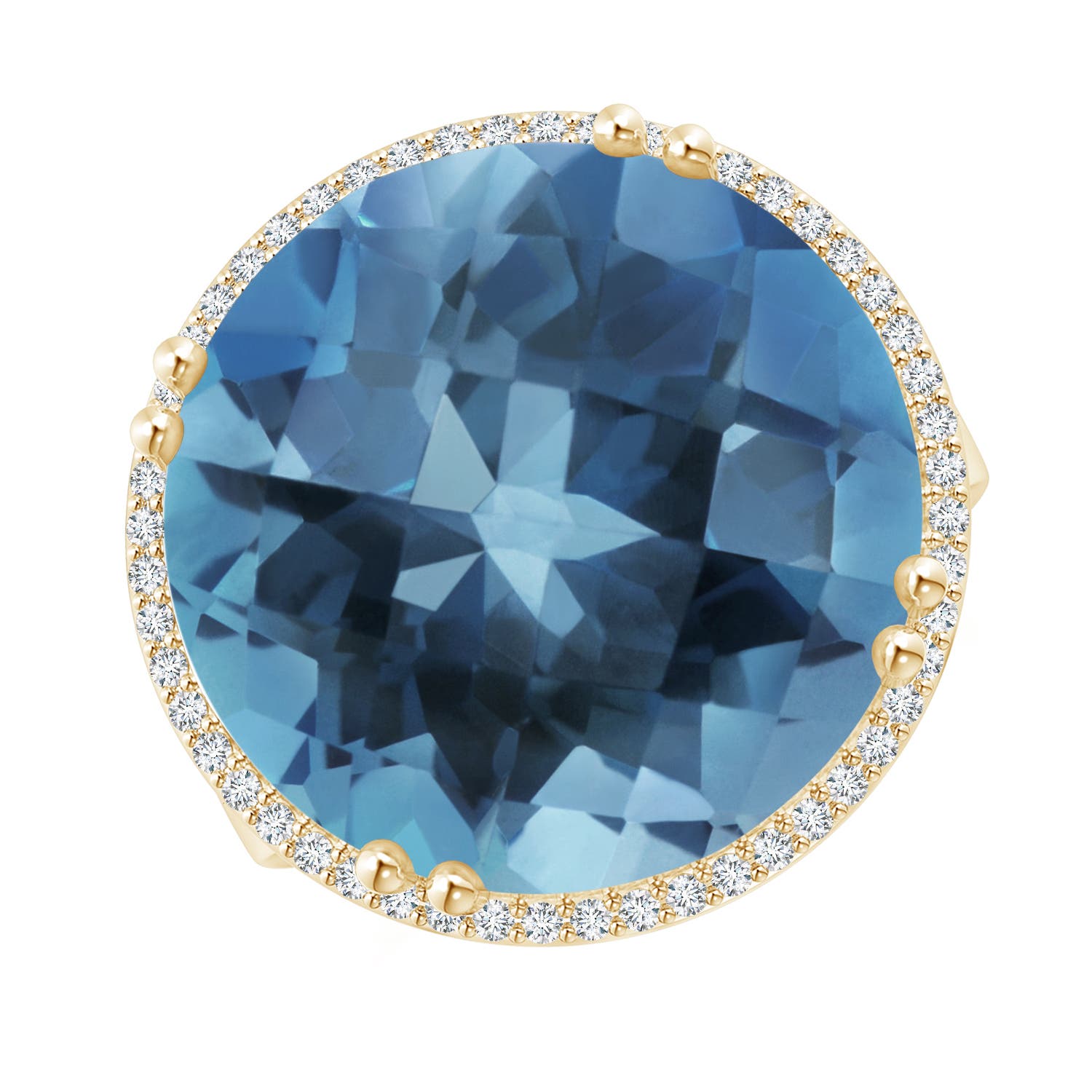 A - London Blue Topaz / 20.21 CT / 14 KT Yellow Gold