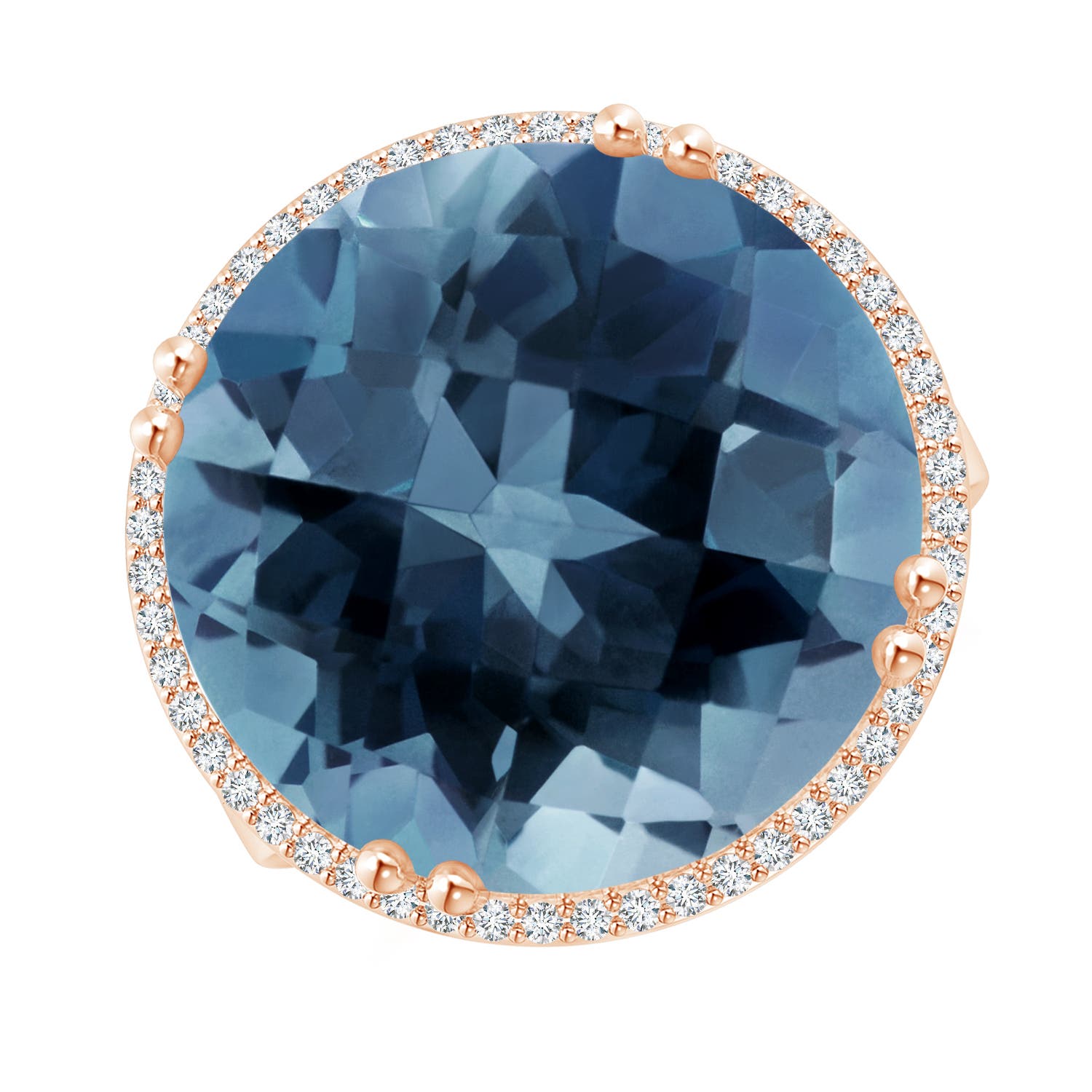 AA - London Blue Topaz / 20.21 CT / 14 KT Rose Gold