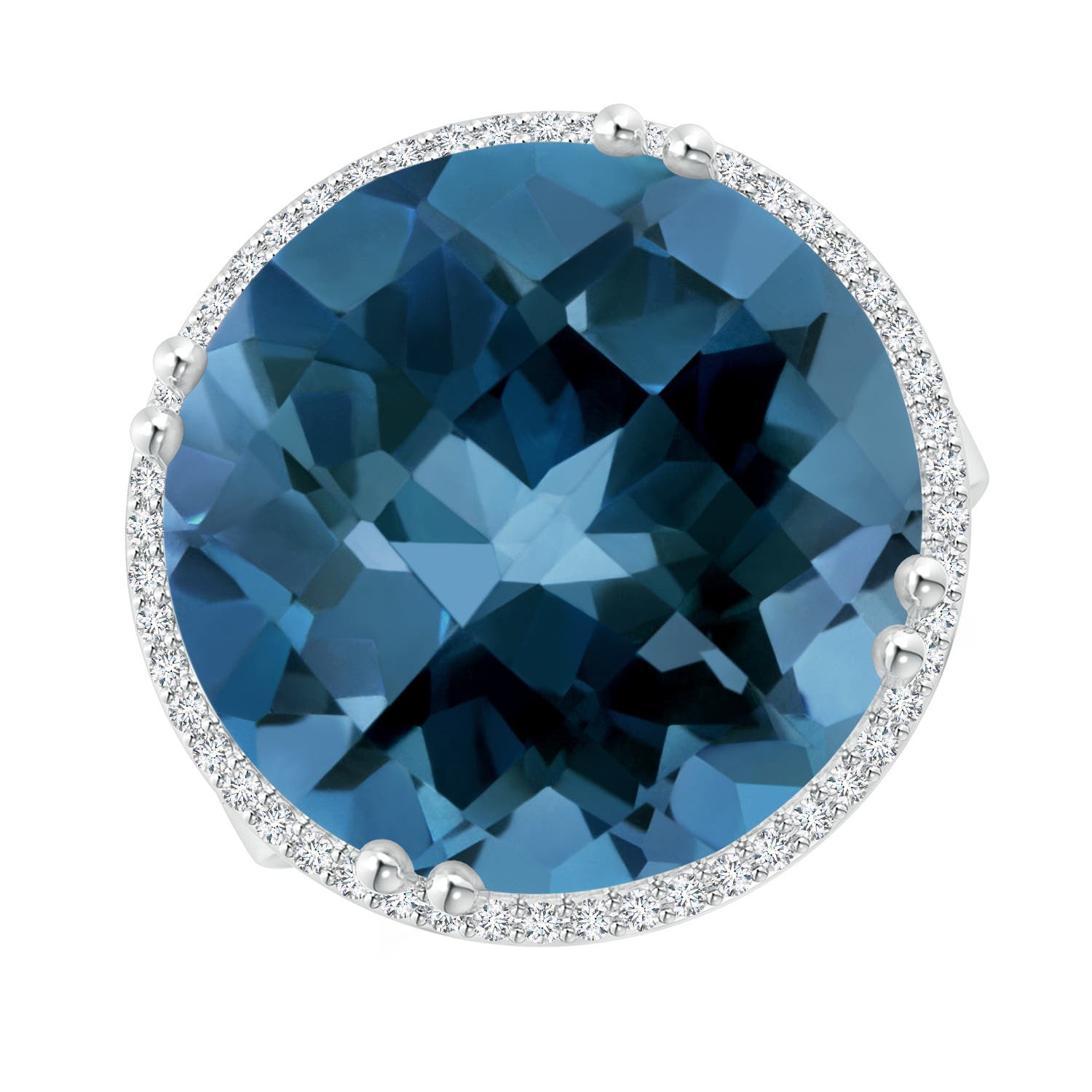 AAA - London Blue Topaz / 20.21 CT / 14 KT White Gold